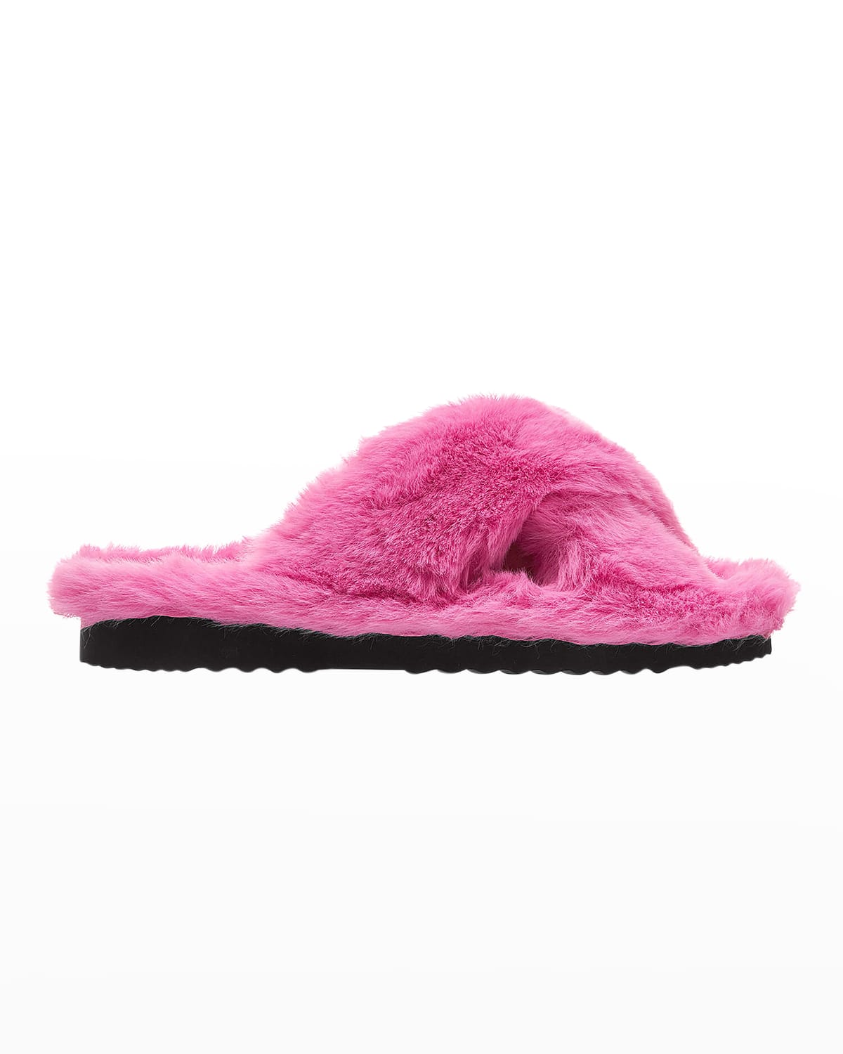 Apparis Biba Faux-fur Slippers In Sugar Pink