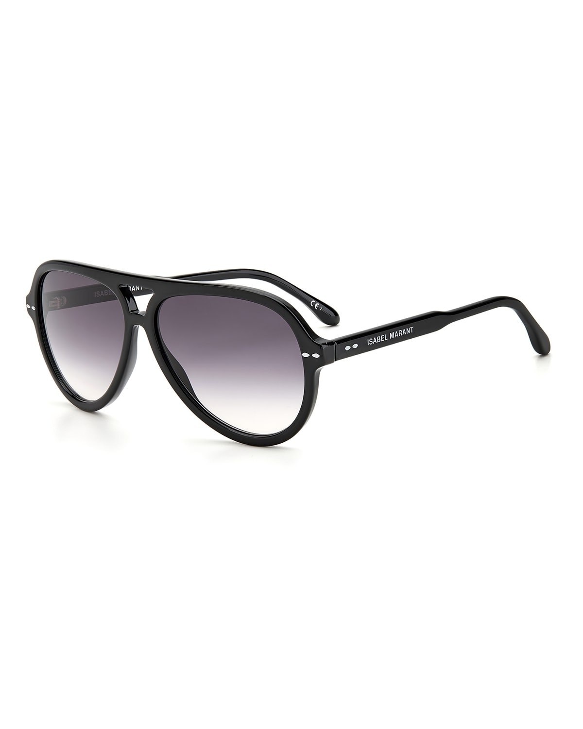 Shop Isabel Marant Acetate Aviator Sunglasses In Black
