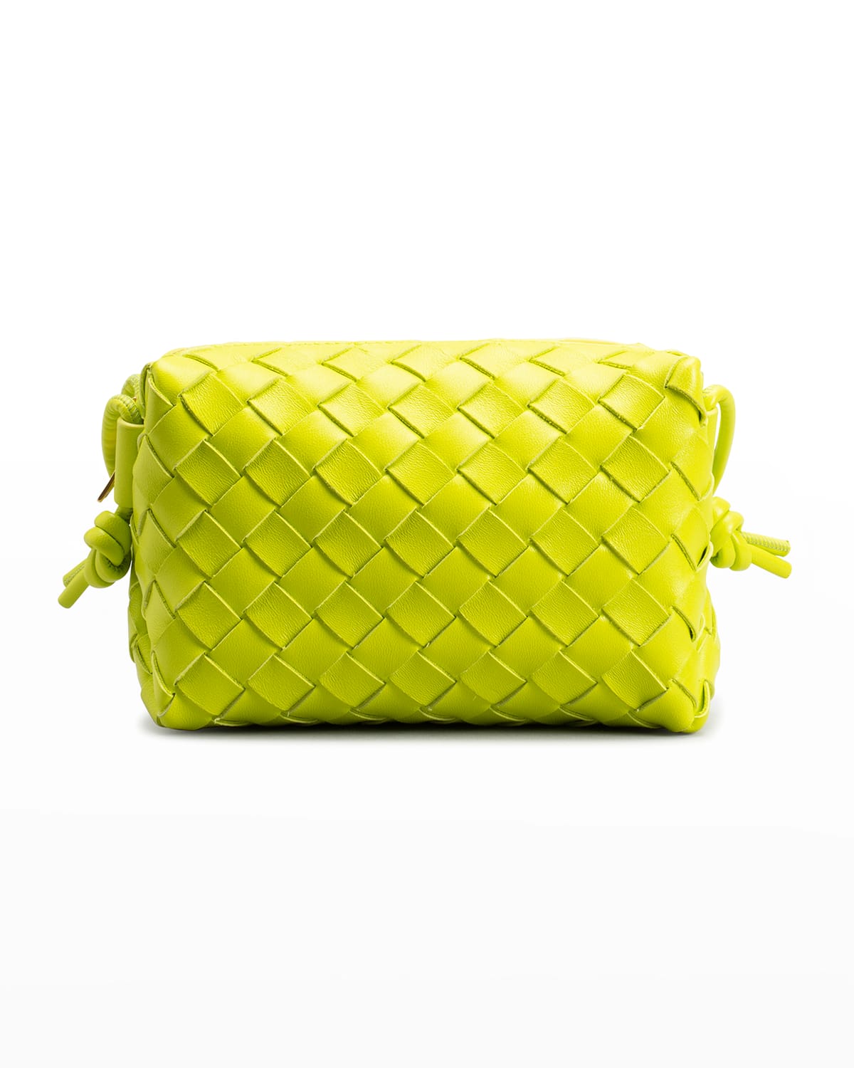 Bottega Veneta Loop Small Intreccio Acid Kiwi in Lambskin with