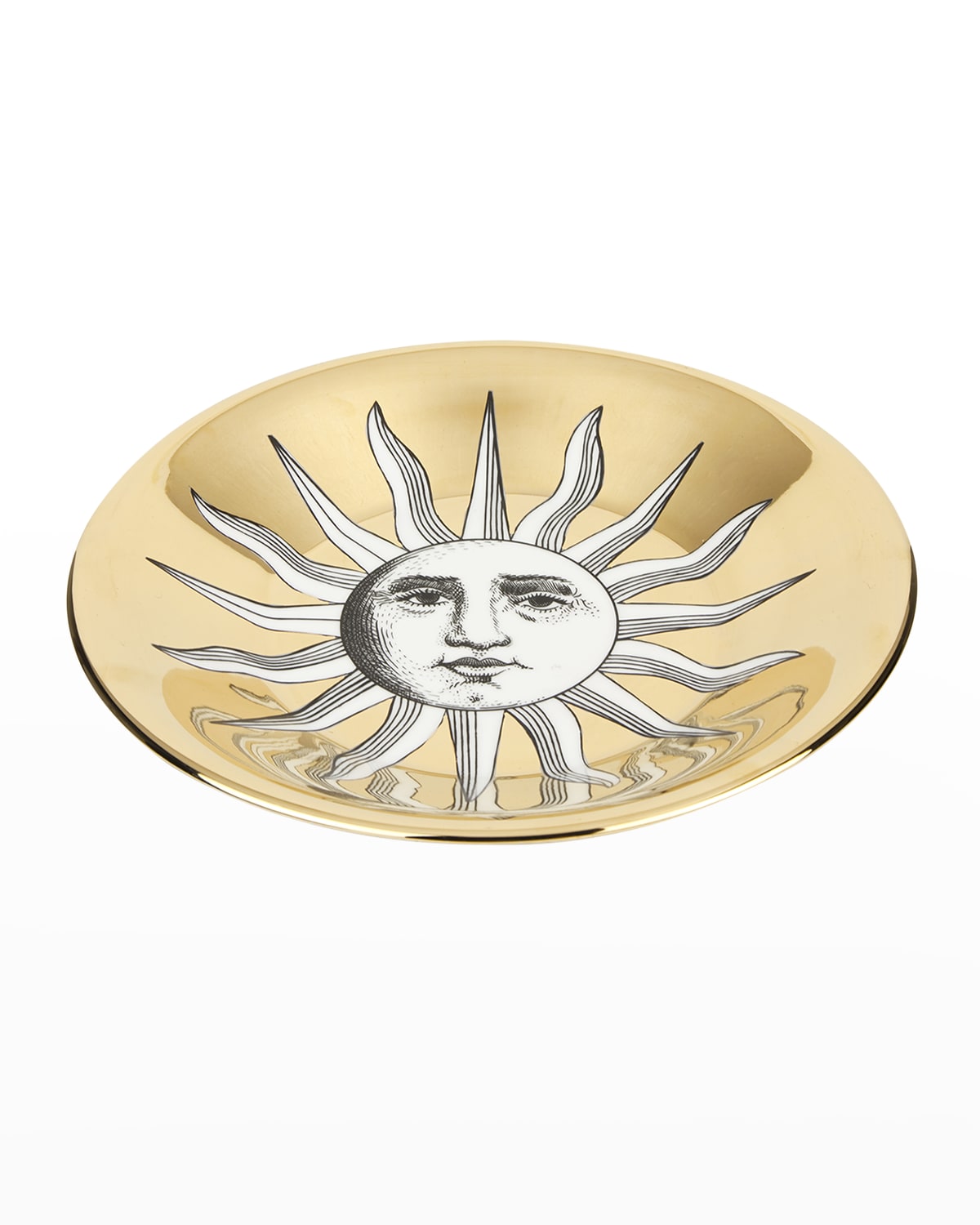 Shop Fornasetti Centerpiece Sole Gold In Blackwhitegold