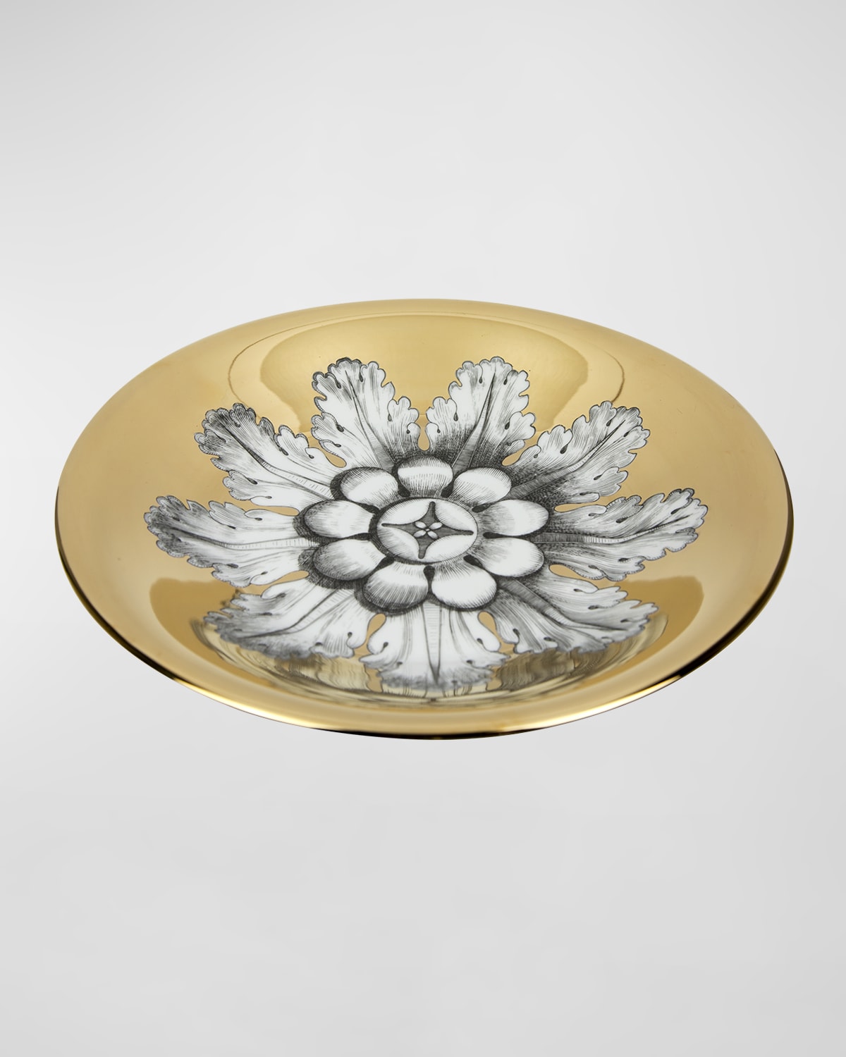 Fornasetti Centrepiece Rosone N6 Gold In Blackwhitegold