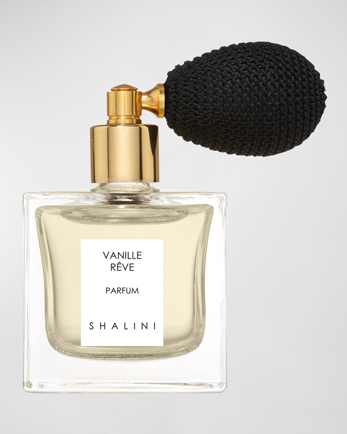 Vanille Reve Parfum in Cubique Glass Bottle with Black Bulb Atomizer, 1.7 oz./ 50 mL
