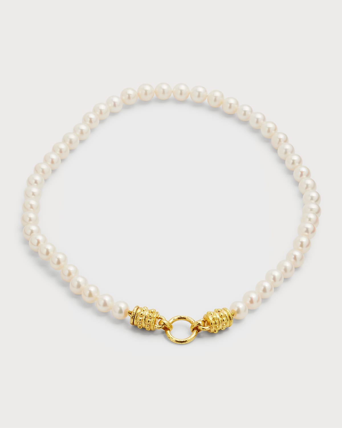 Elizabeth Locke 19K Yellow Gold Freshwater Pearl Necklace with Bettina Clasp