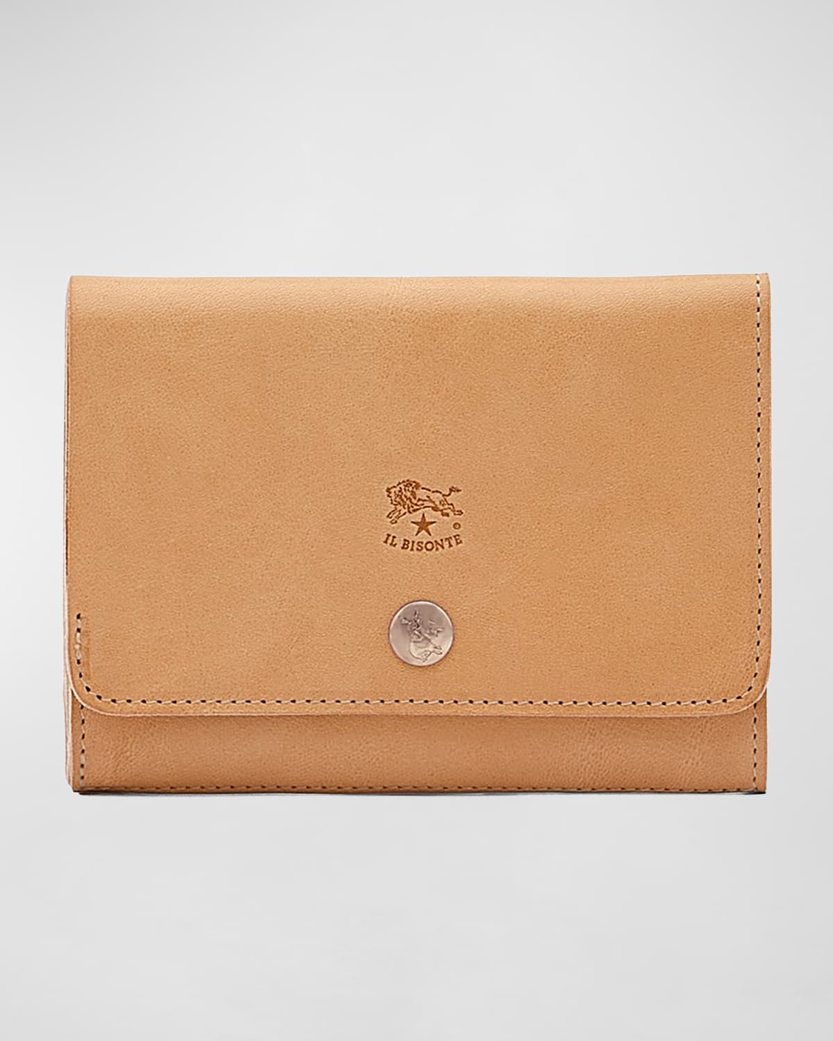 Il Bisonte Unisex Leather Snap Wallet | Smart Closet