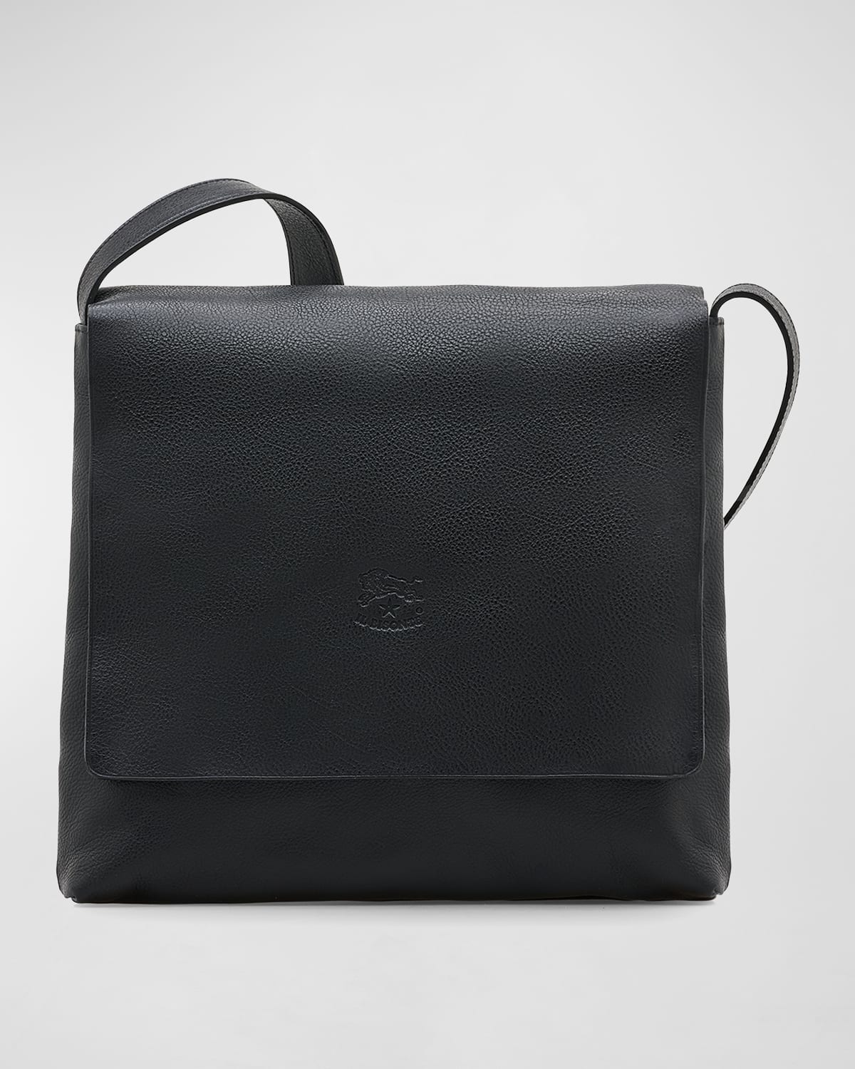 Il Bisonte Unisex Leather Messenger Bag | Smart Closet