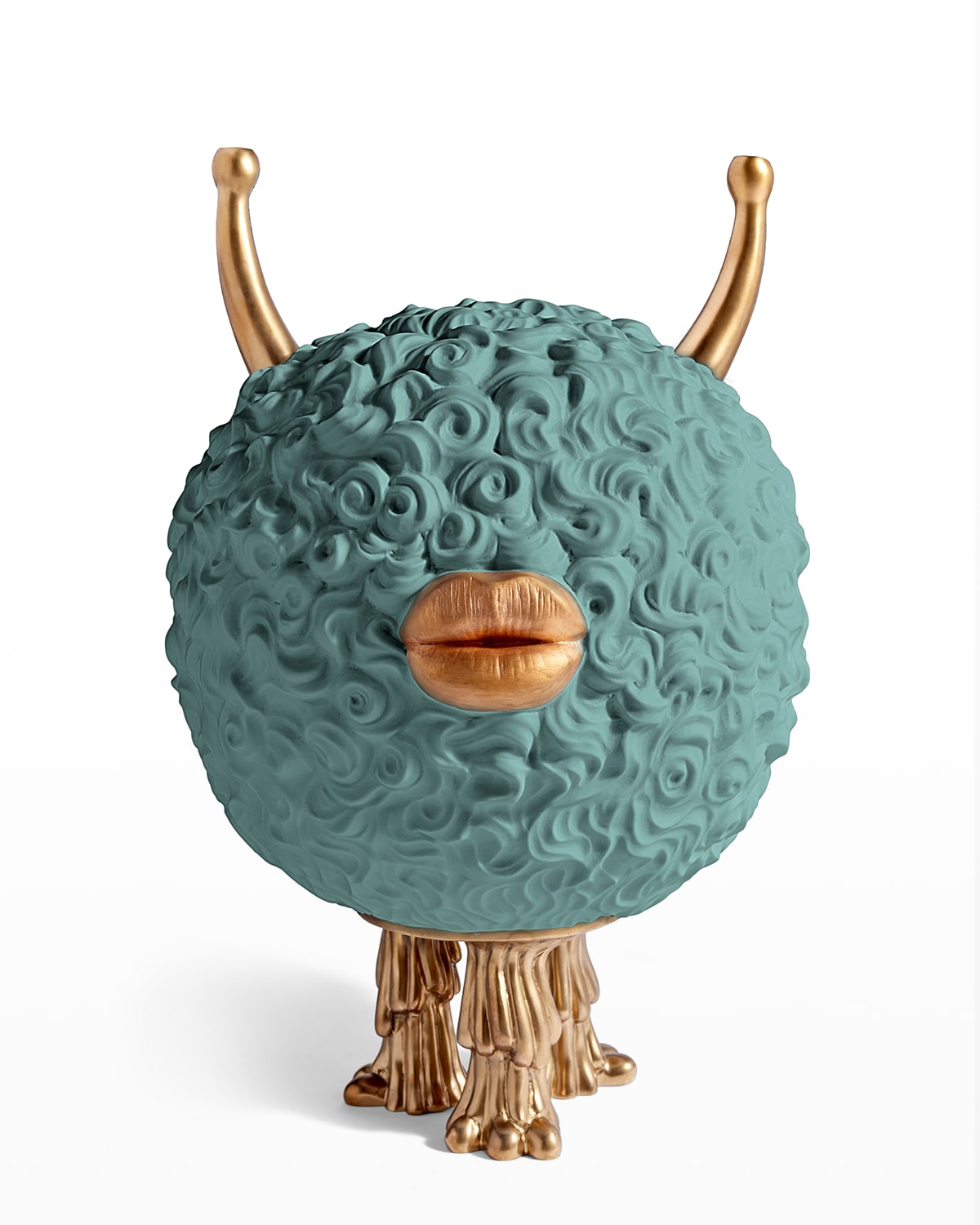 L'objet Haas Celadon 24k Gold & Porcelain Monster Incense Burner
