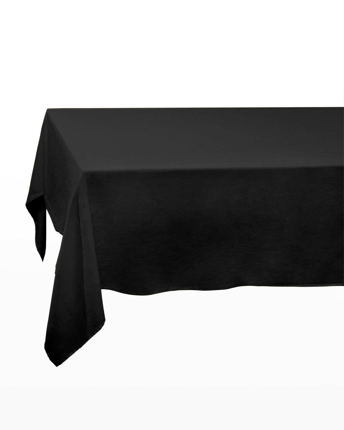 Shop L'objet Concorde Sateen Tablecloth, Large, 76" X 126" In Black