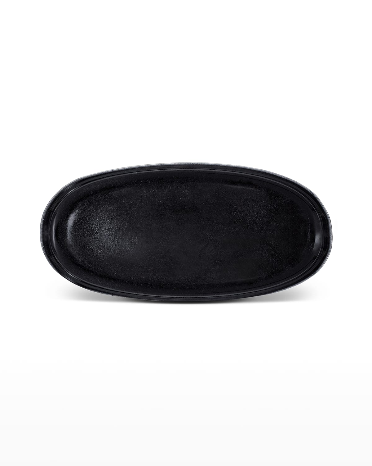 Shop L'objet Terra Medium Oval Platter In Black
