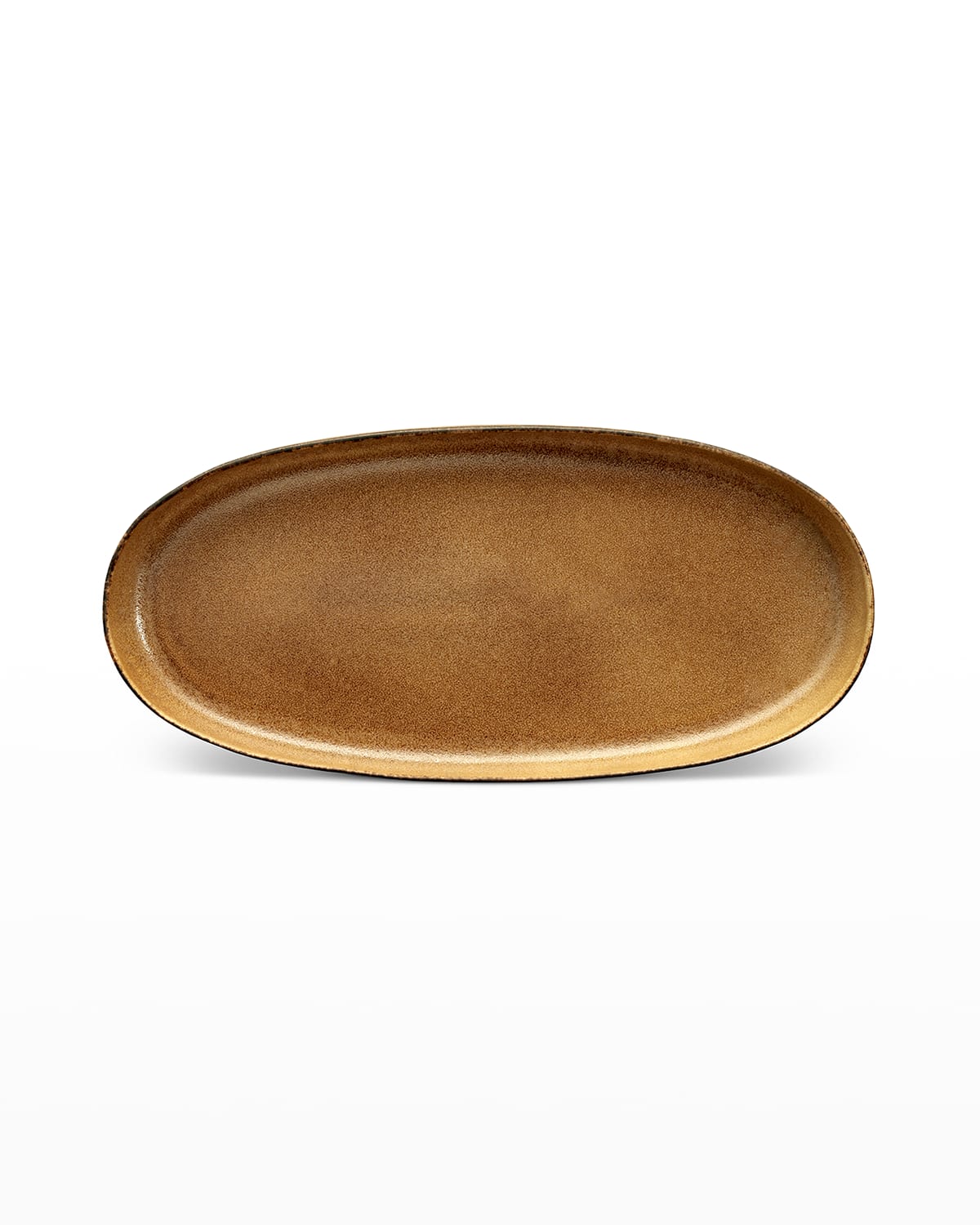 Shop L'objet Terra Medium Oval Platter In Brown