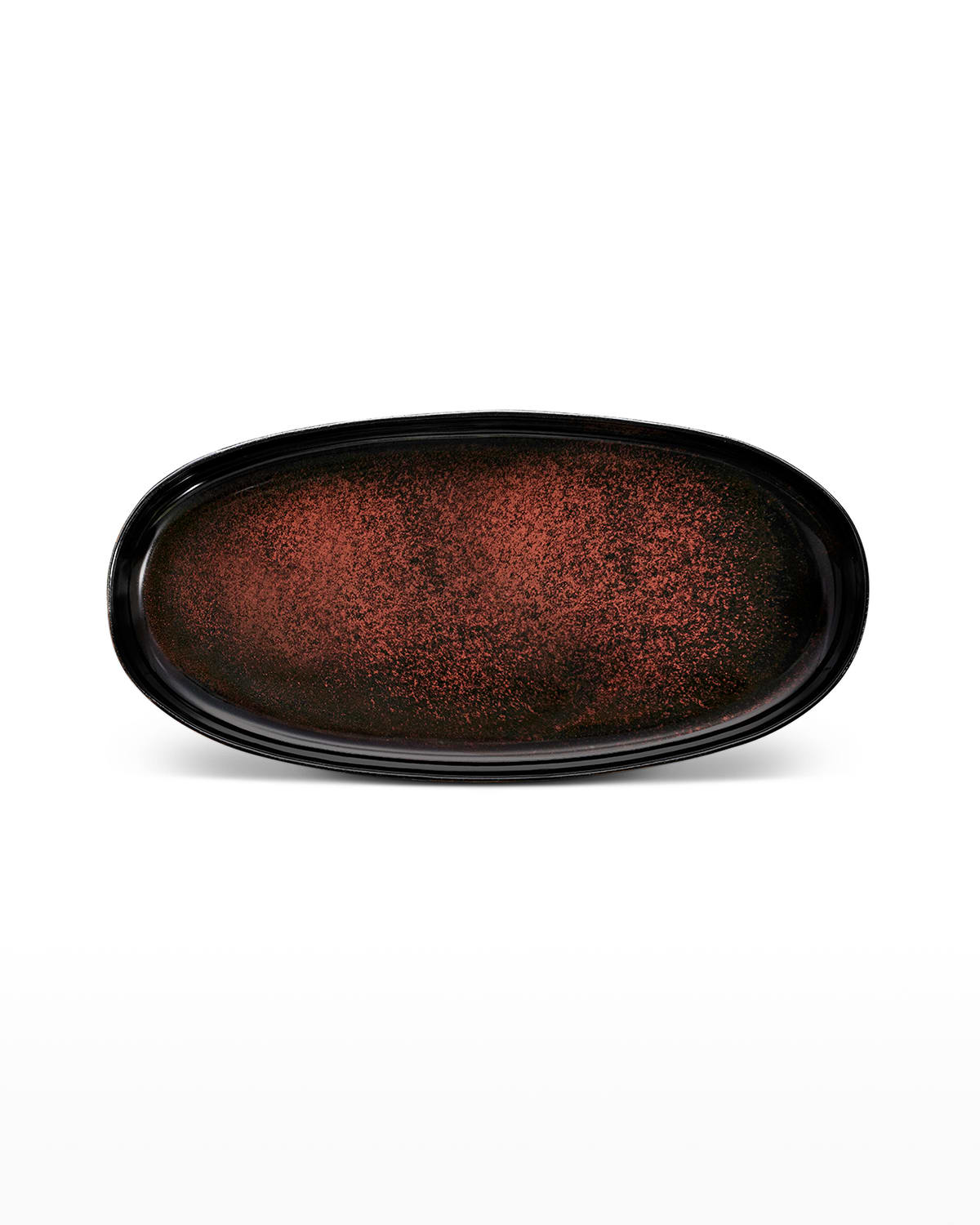 Shop L'objet Terra Medium Oval Platter In Red