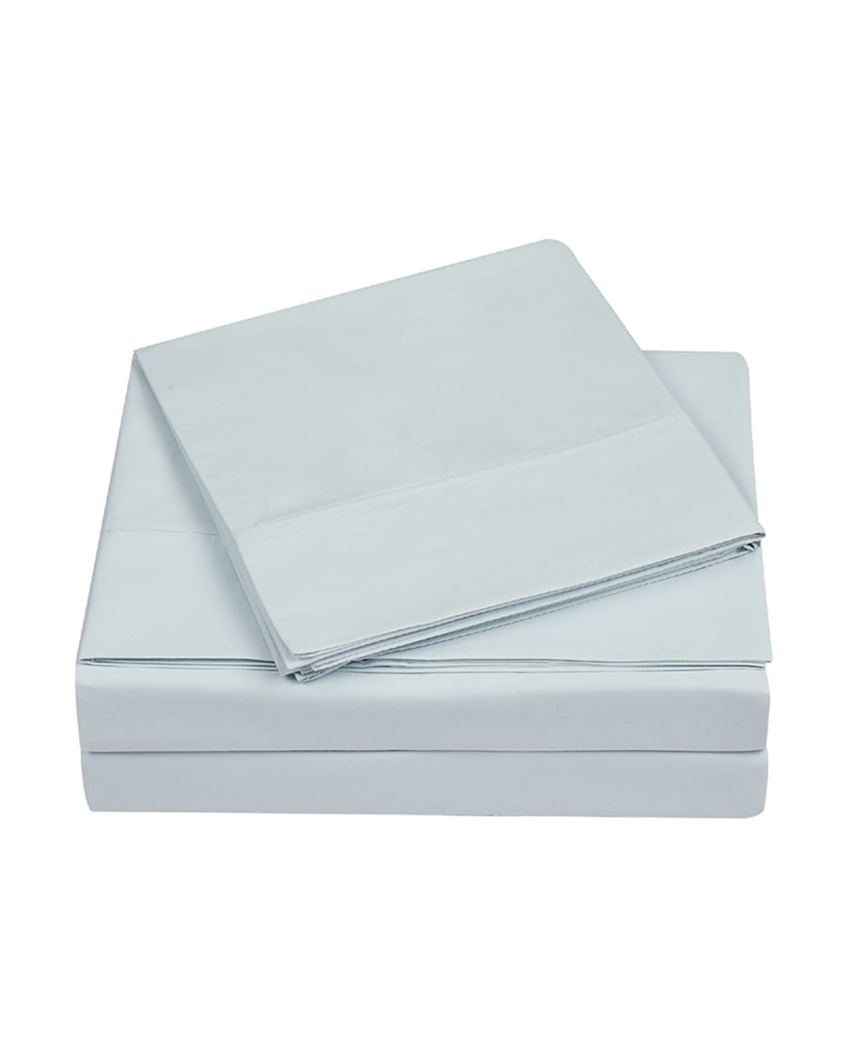 3-Piece 400-Thread Count Percale Twin Sheet Set, Illusion Blue
