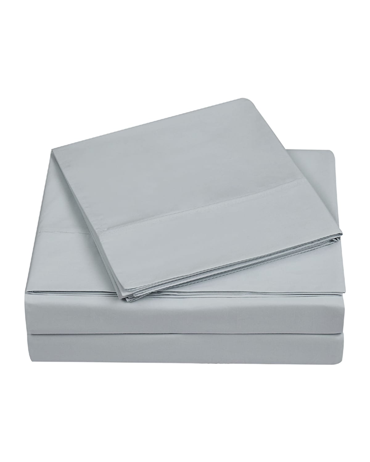 Charisma 400-thread Count Percale Standard Pillowcase Set, Grey