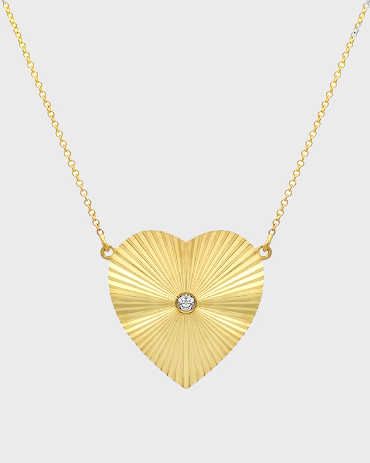 18k Yellow Gold Hearts by The Inch Necklace