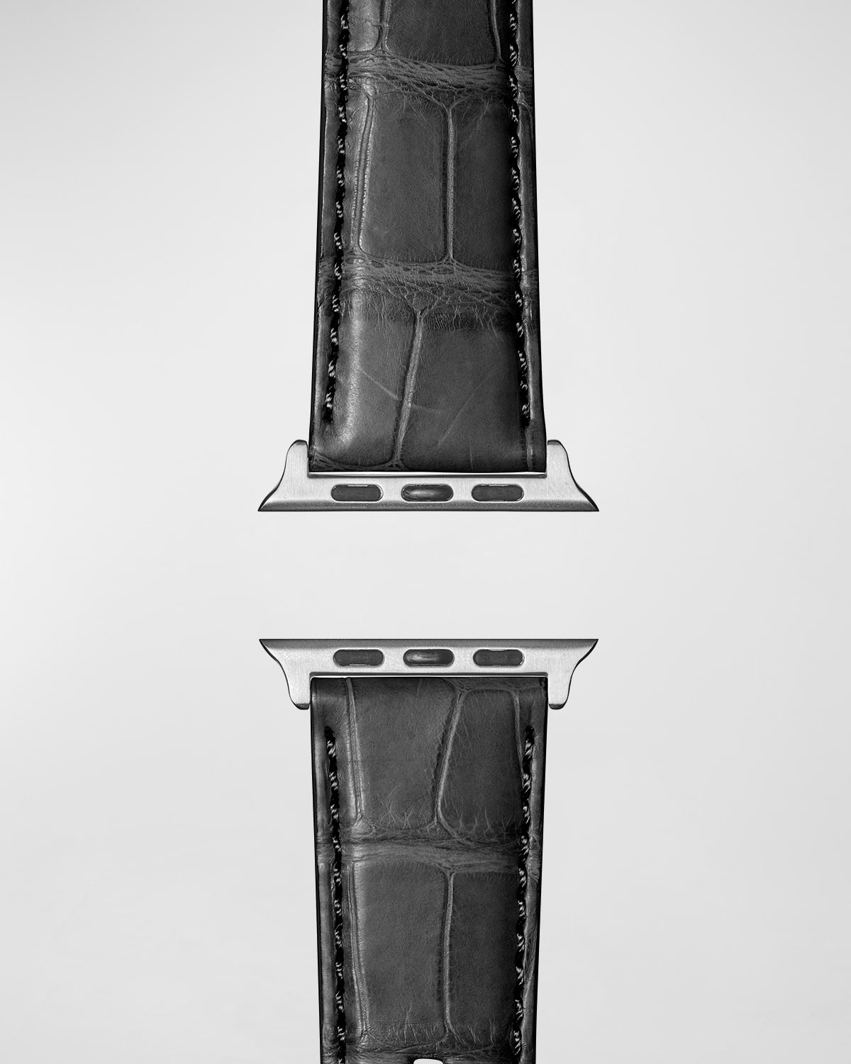 Shinola Men's 24mm Alligator Leather Strap For Apple Watch In Black
