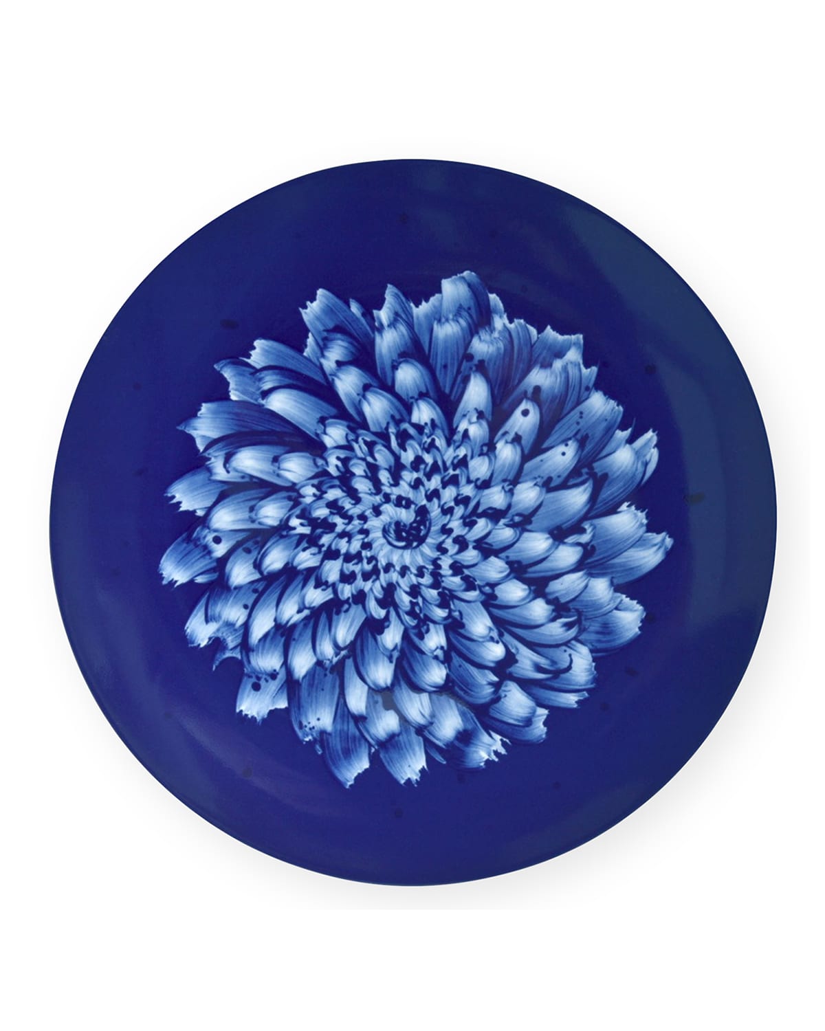 Shop Bernardaud In Bloom Ultra Flat Service Plate, 12.5" In White/blue