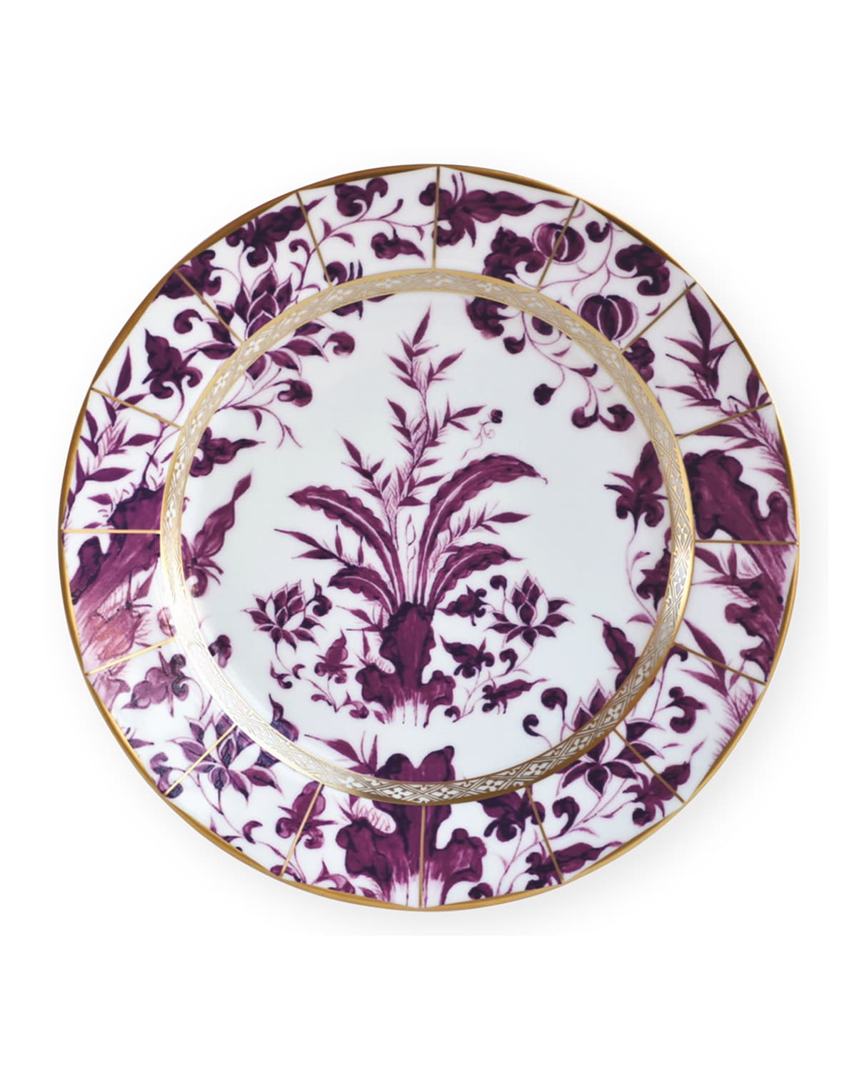 Shop Bernardaud Prunus Salad Plate, 8.5" In White/purple
