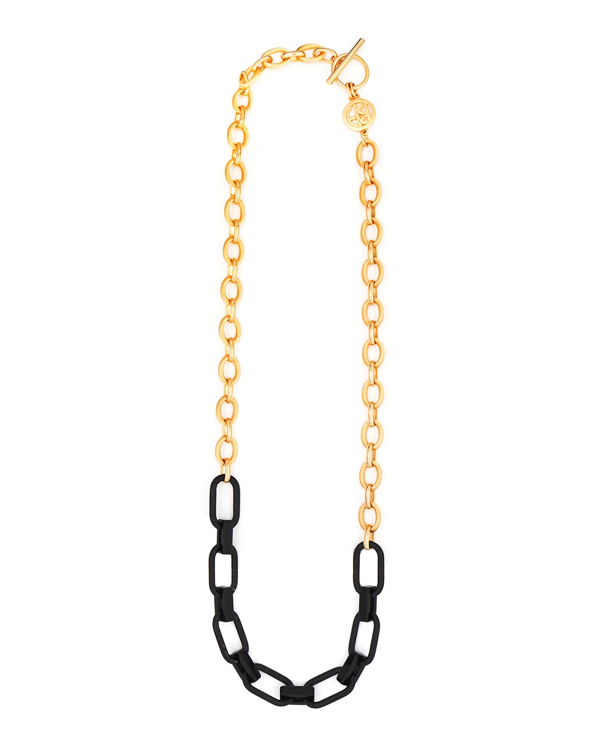 Ben-amun Extra-long Gold Link And Resin Necklace