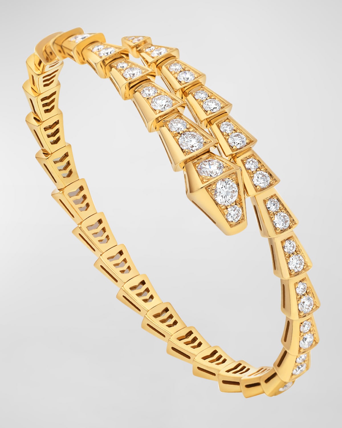 Serpenti Yellow Gold Diamond Bracelet, Size Small