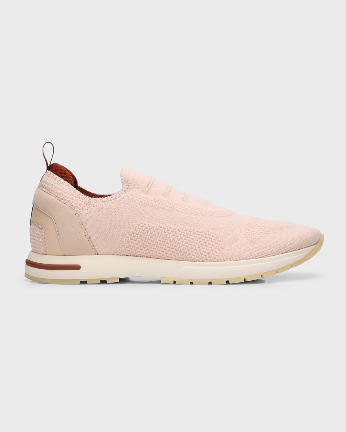 Shop Loro Piana Flexy Knit Slip-on Trainer Sneakers In 3266 Chintz Rose