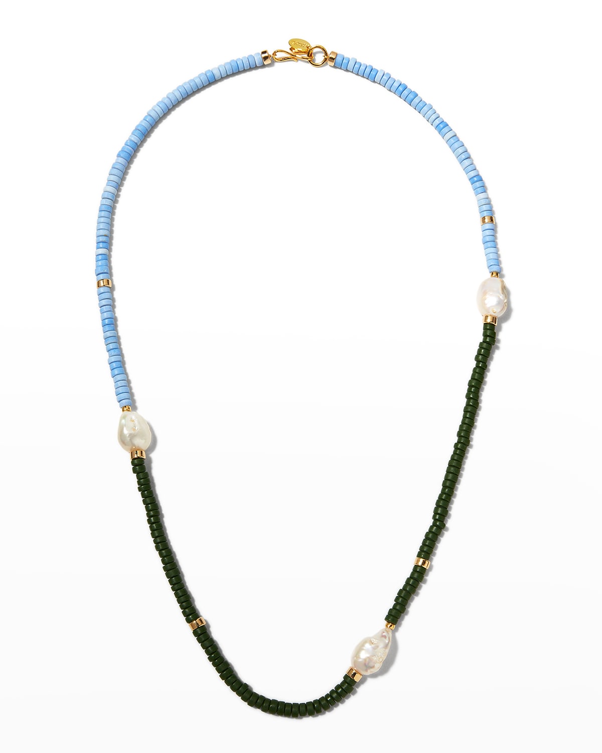 Lizzie Fortunato Color Field Necklace In Forest