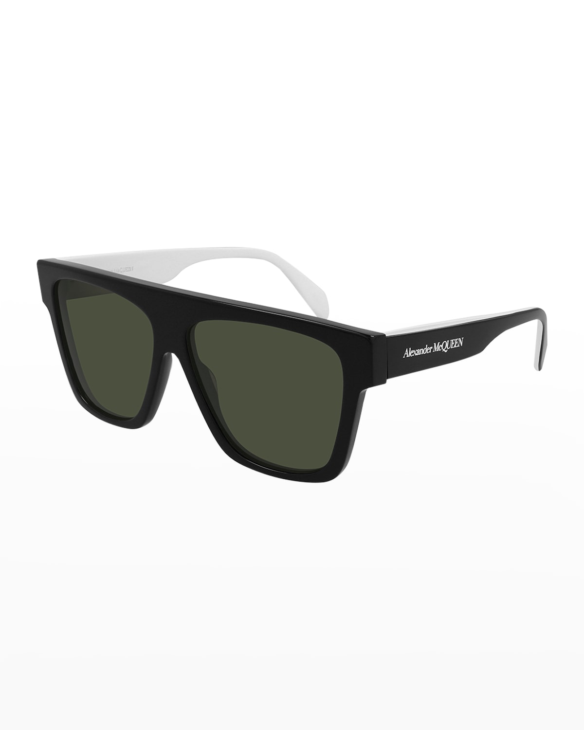Men's Flat Top Squared Acetate Sunglasses