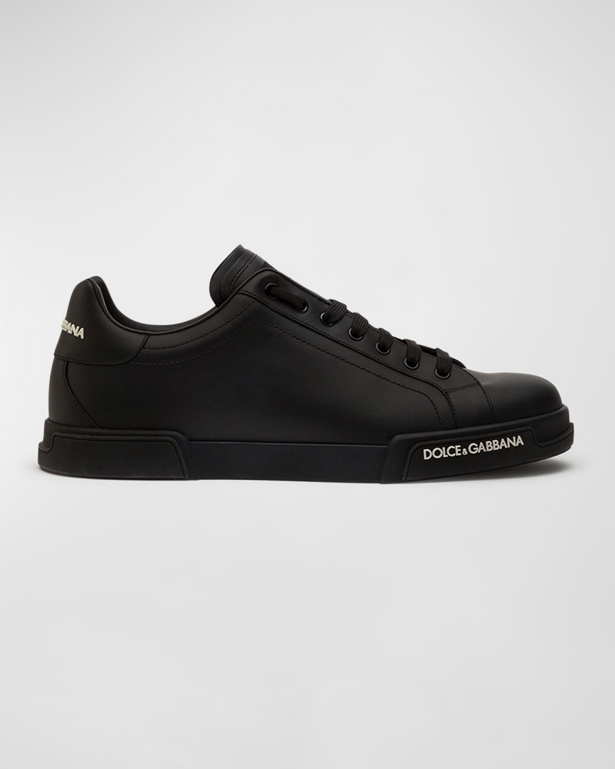 Dolce Gabbana Portofino Logo-detail Sneakers In Black | ModeSens