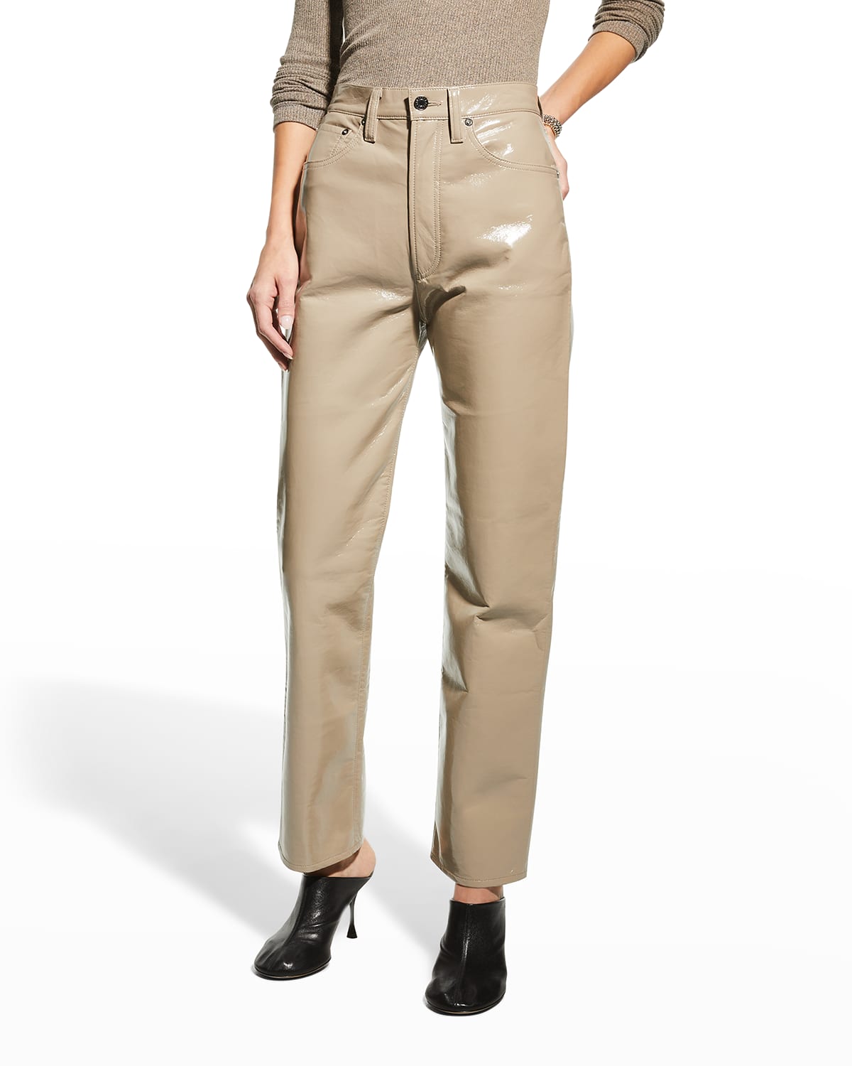 AGOLDE Recycled Leather 90s Pinched-Waist Pants