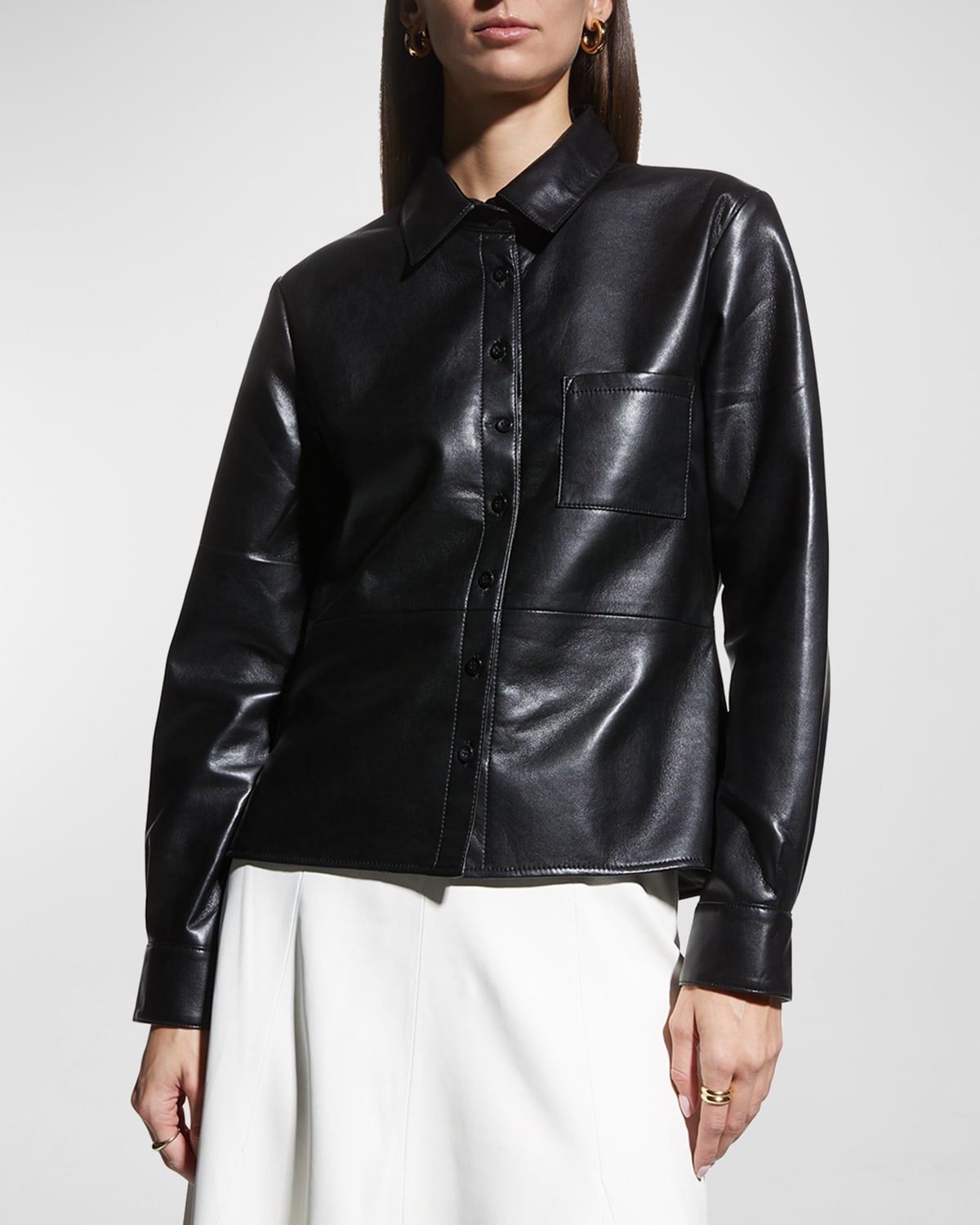 La Nuit Recycled Leather Blouse