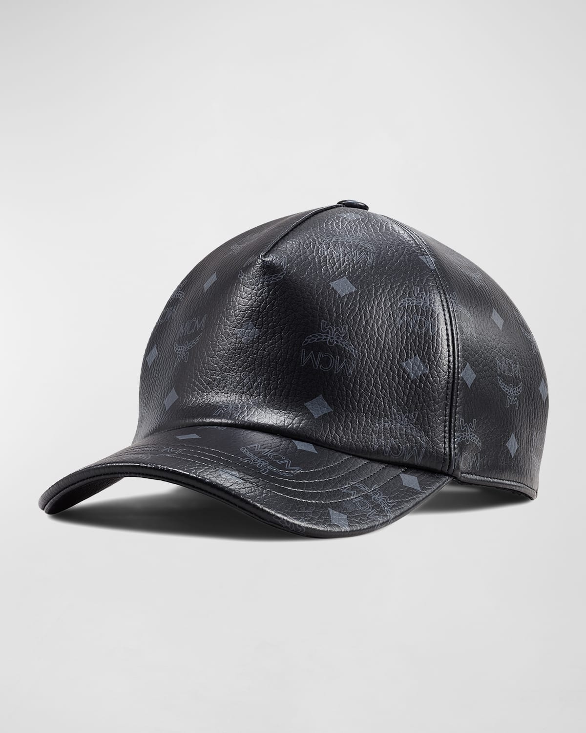 Shop Mcm Men's Monogrammed Baseball Cap In Black