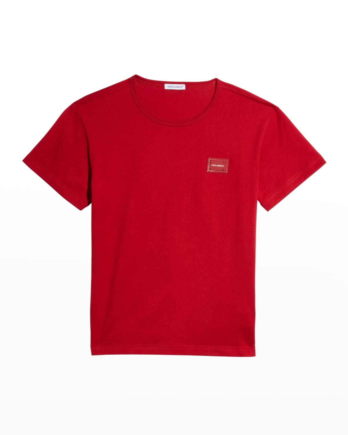 Boy's Logo Plaque Cotton T-Shirt, Sizes 8-12