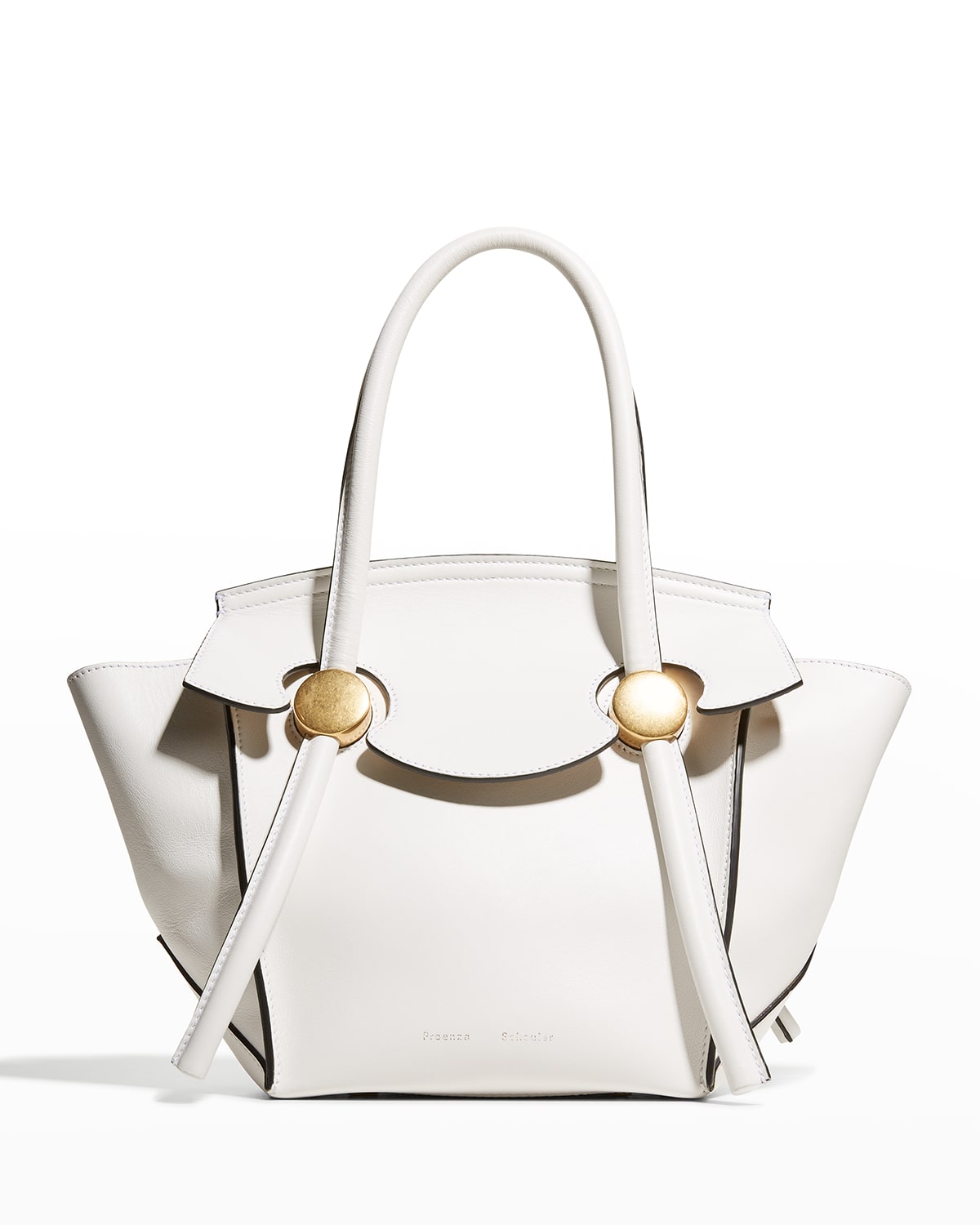 PROENZA SCHOULER SMALL PIPE FOLD-OVER LEATHER TOP-HANDLE BAG