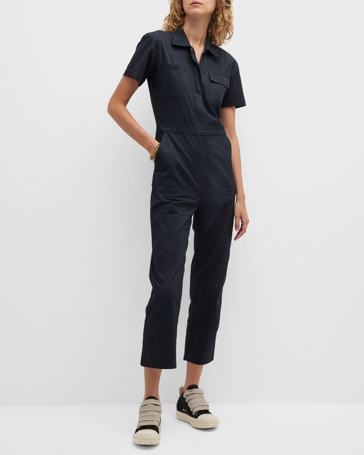 Rivet Utility Worker ShortSleeve Jumpsuit Smart Closet