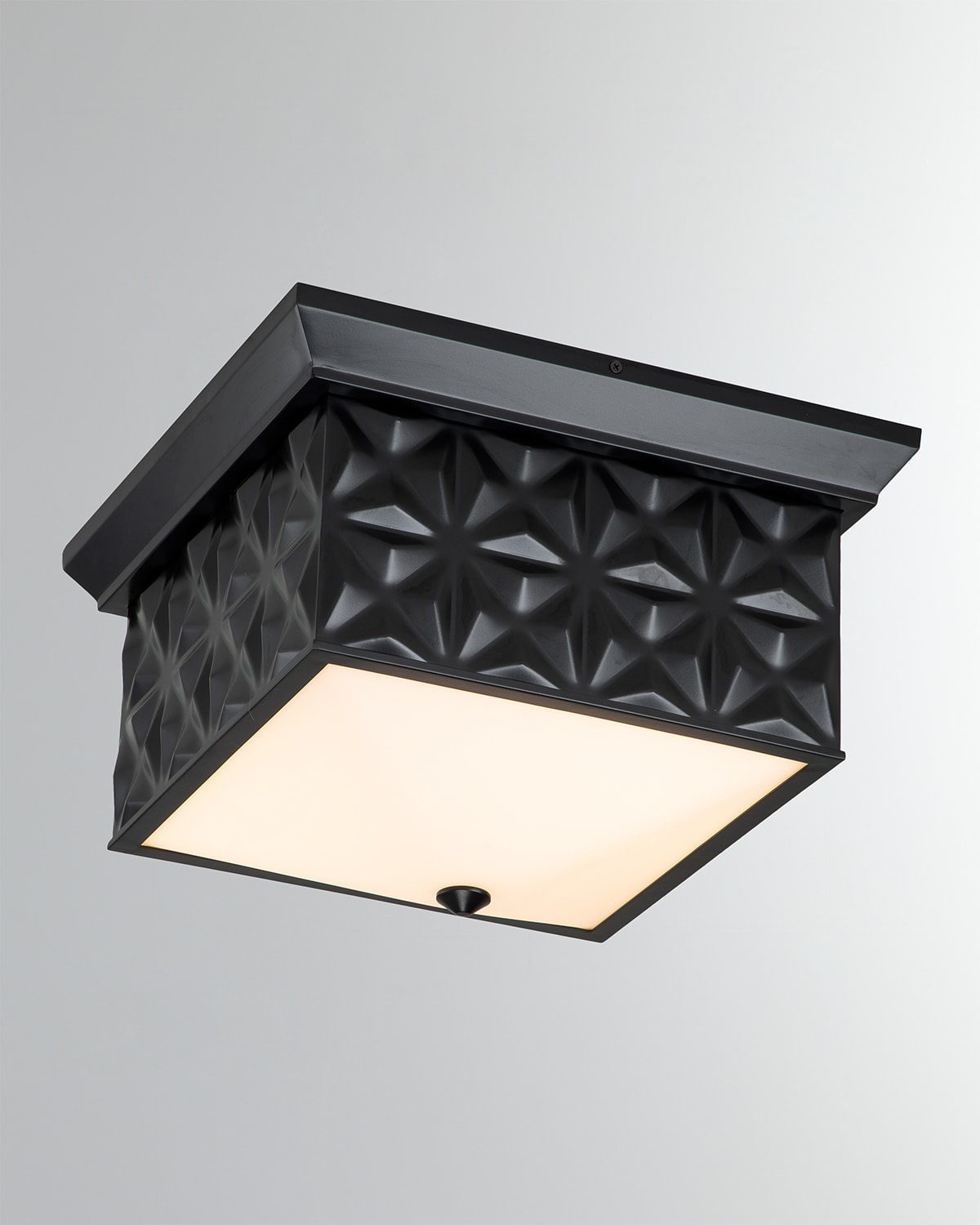 Shop Lucas + Mckearn Alpha Square Flush Mount In Black