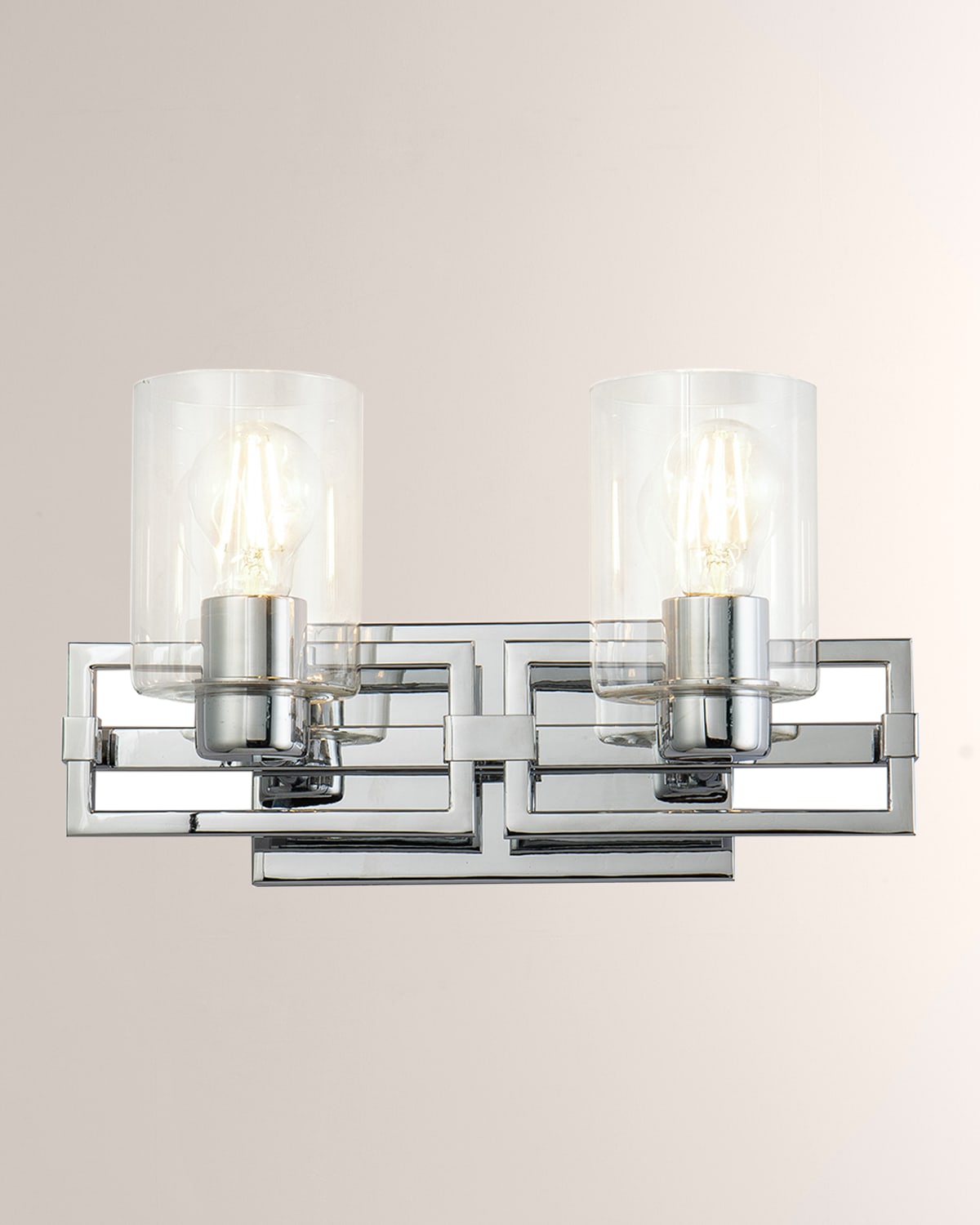 Shop Lucas + Mckearn Estes 2-light Bath Vanity Light In Silver