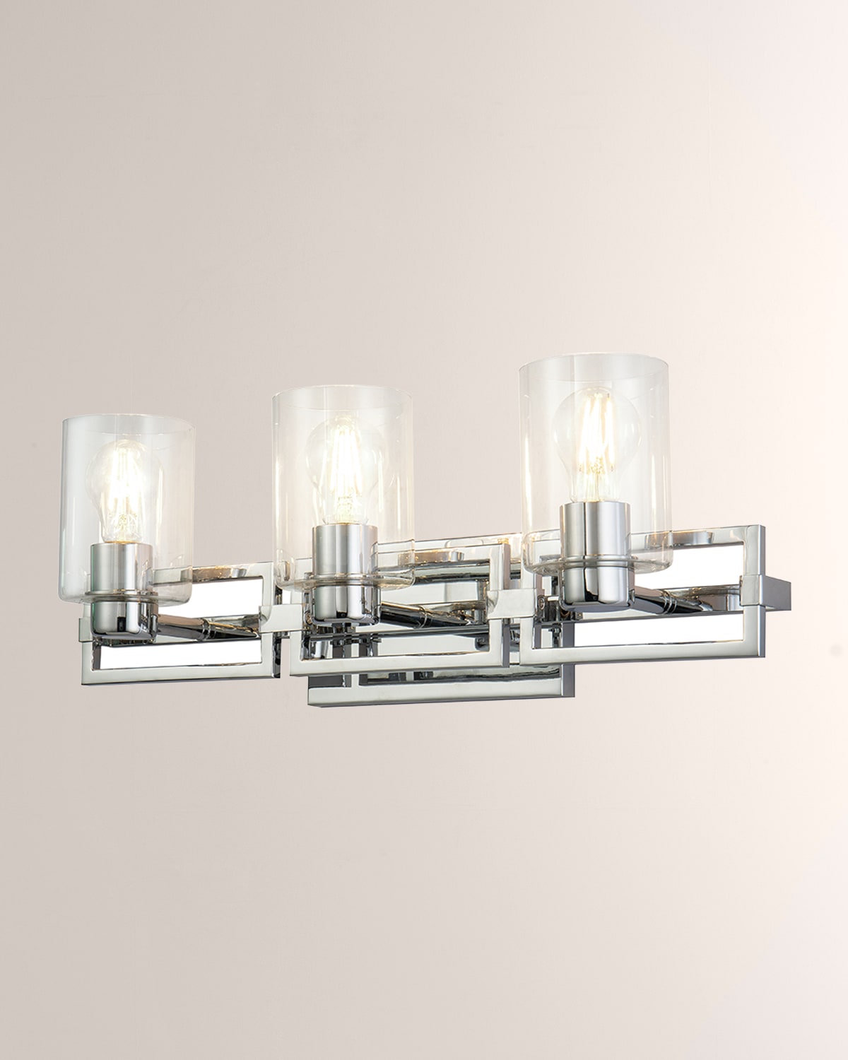 Shop Lucas + Mckearn Estes 3-light Bath Vanity Light In Silver