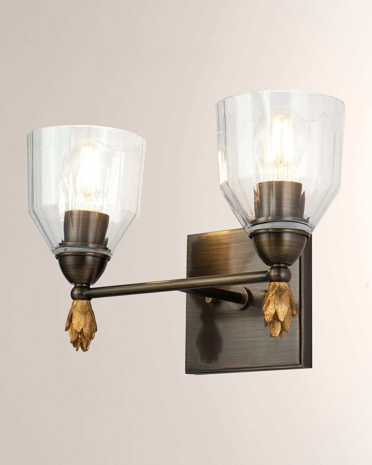 Shop Lucas + Mckearn Felice 2-light Bath Vanity Light In Brown