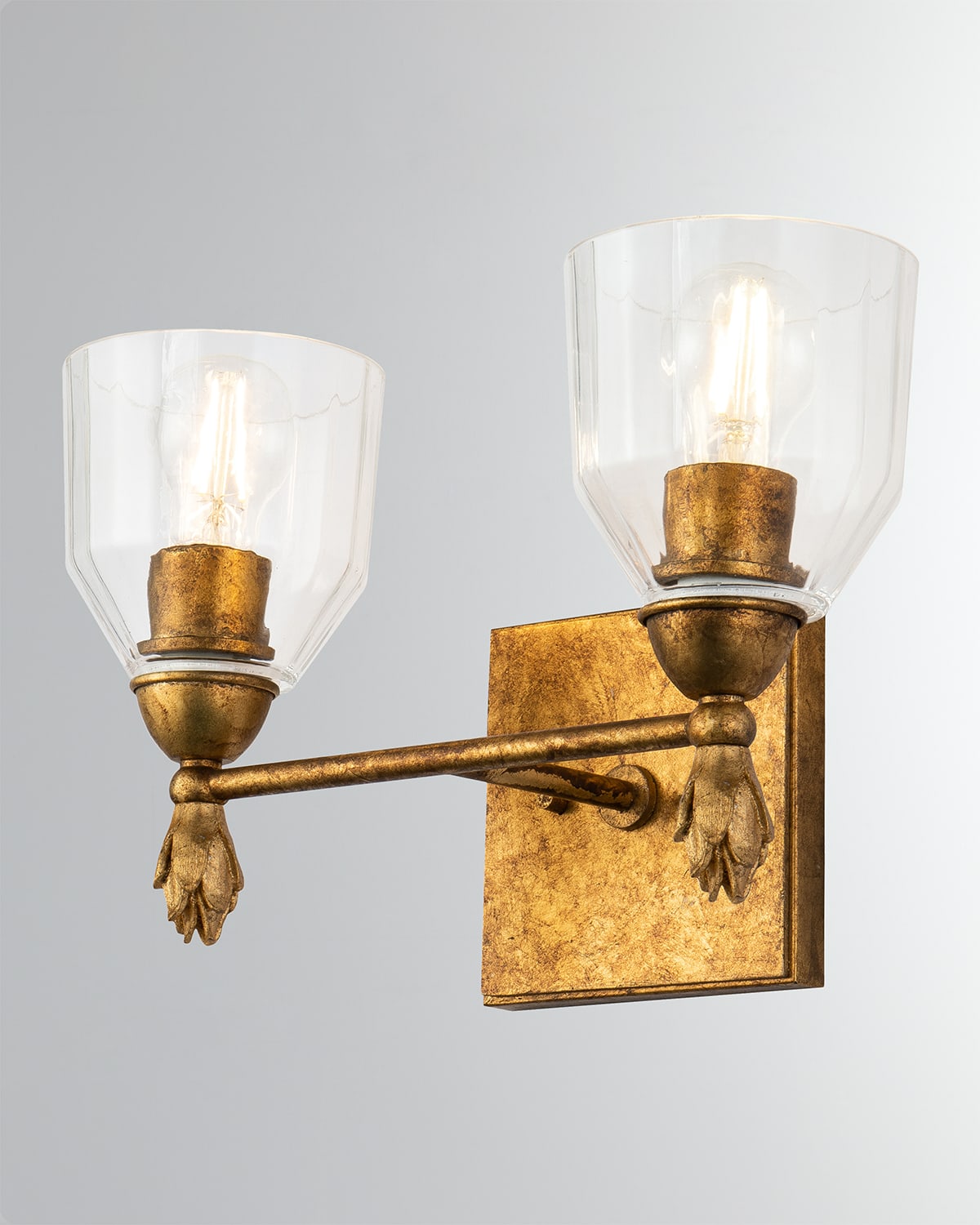 Shop Lucas + Mckearn Felice 2-light Bath Vanity Light In Gold