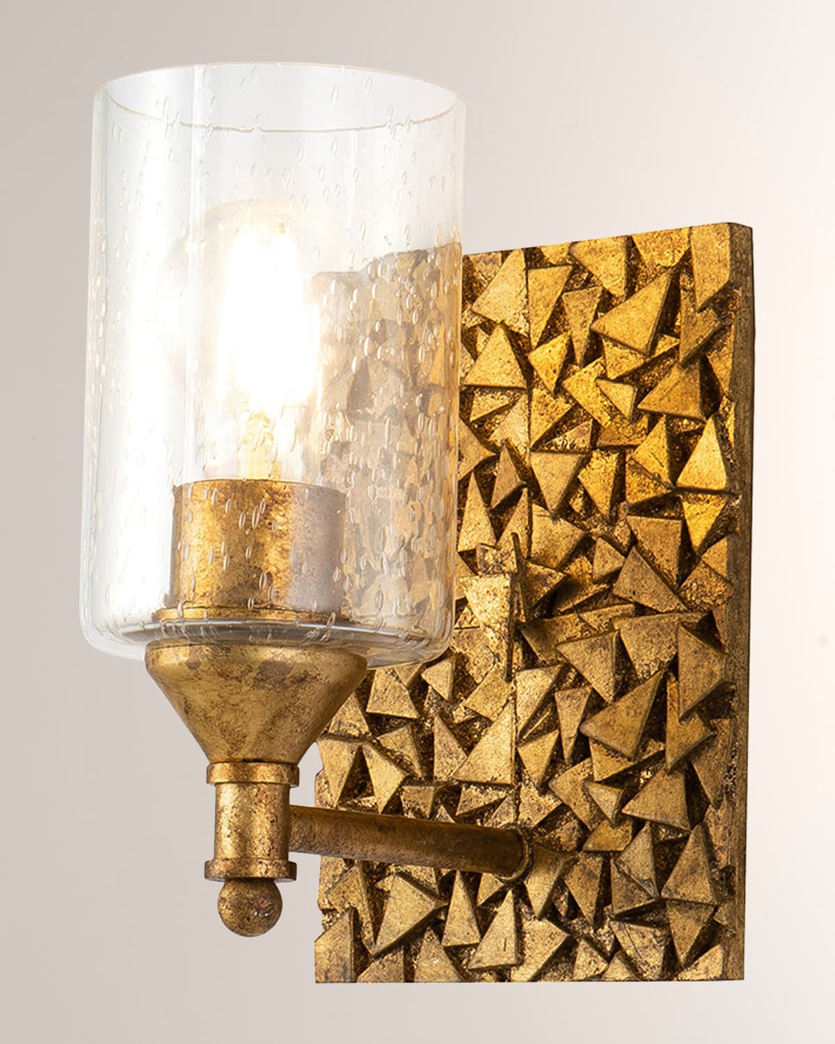 Shop Lucas + Mckearn Mosaic 1-light Bath Vanity Light In Gold