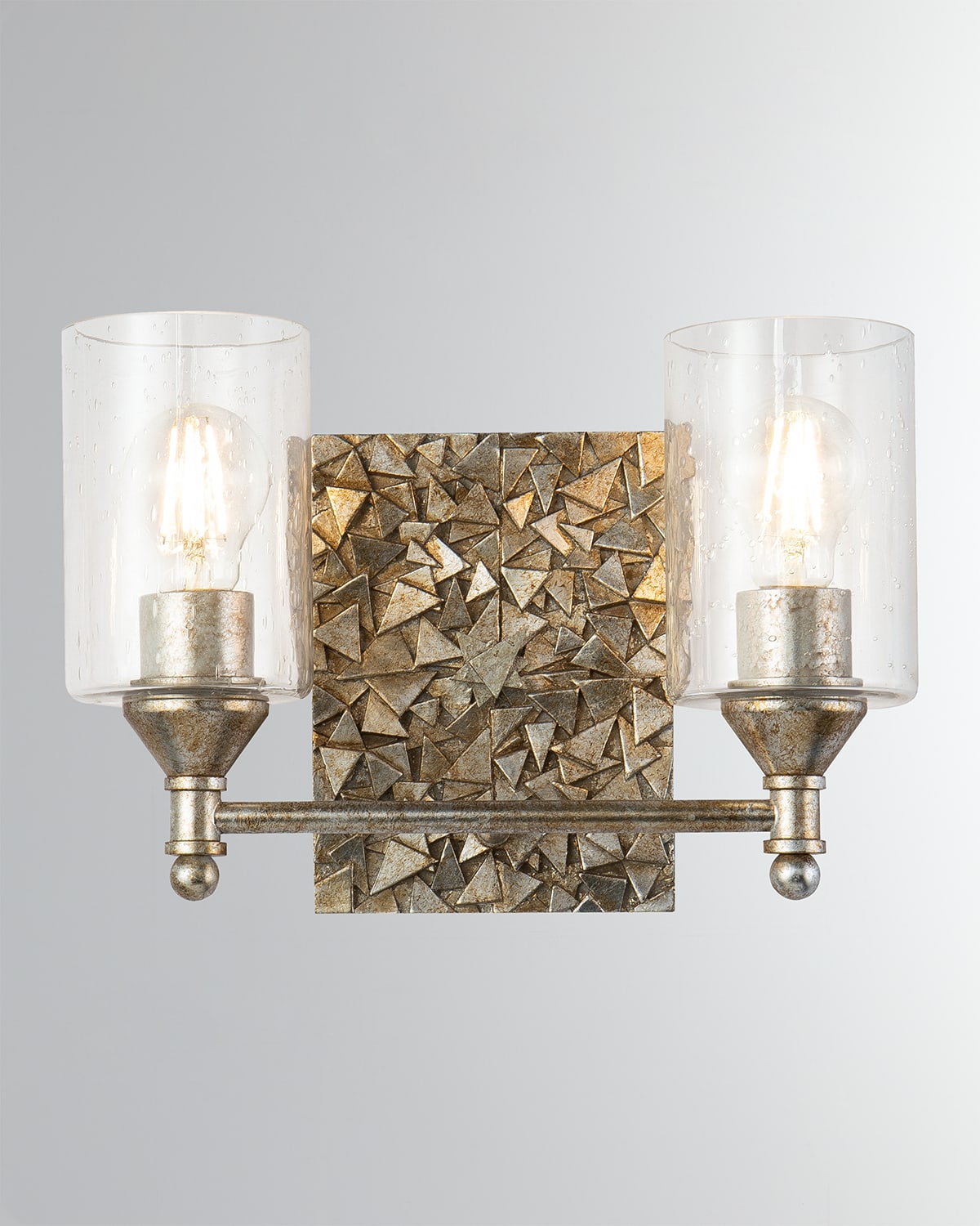 Shop Lucas + Mckearn Mosaic 2-light Bath Vanity Light In Silver