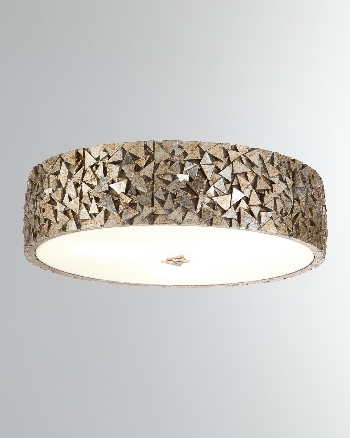 Lucas + Mckearn Mosaic 3-light Ceiling Light, 16" In Silver