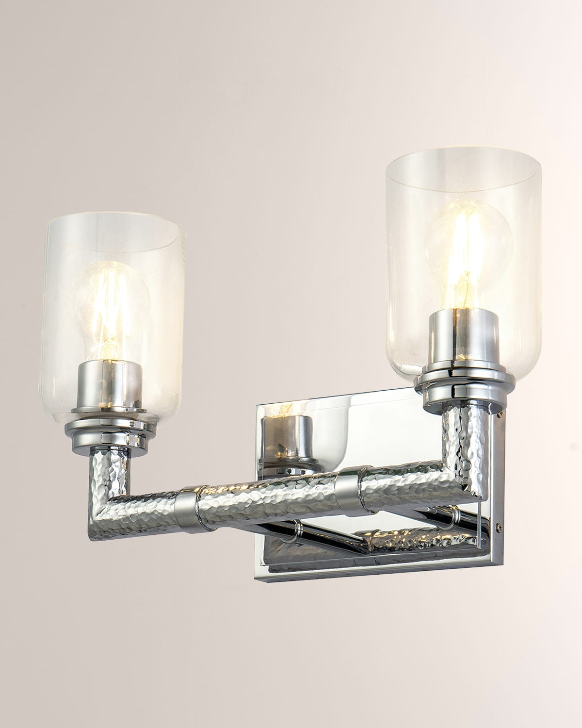 Shop Lucas + Mckearn Rampart 2-light Bath Vanity Light In Silver