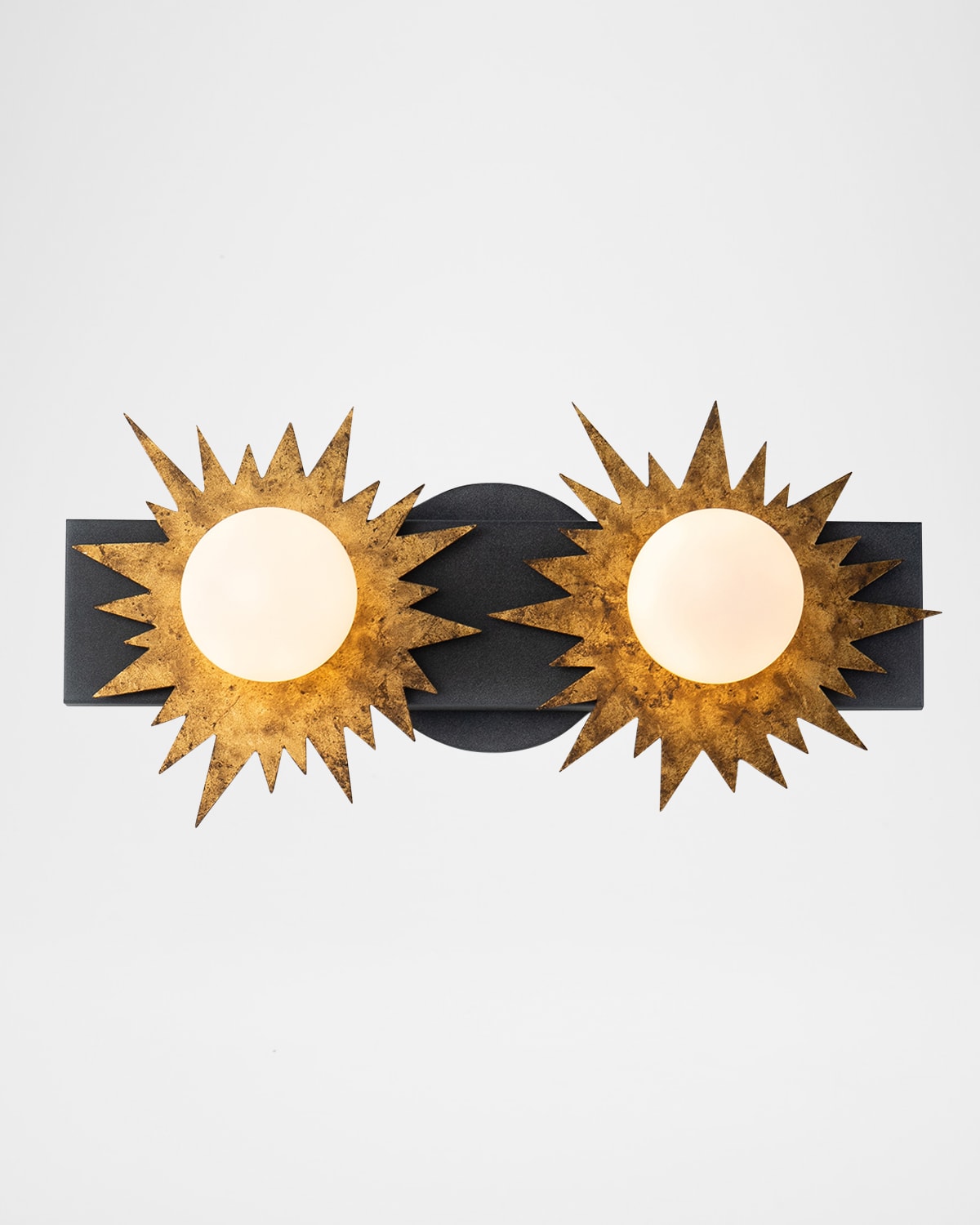 Shop Lucas + Mckearn Soleil 2-light Bath Vanity Light In Brass