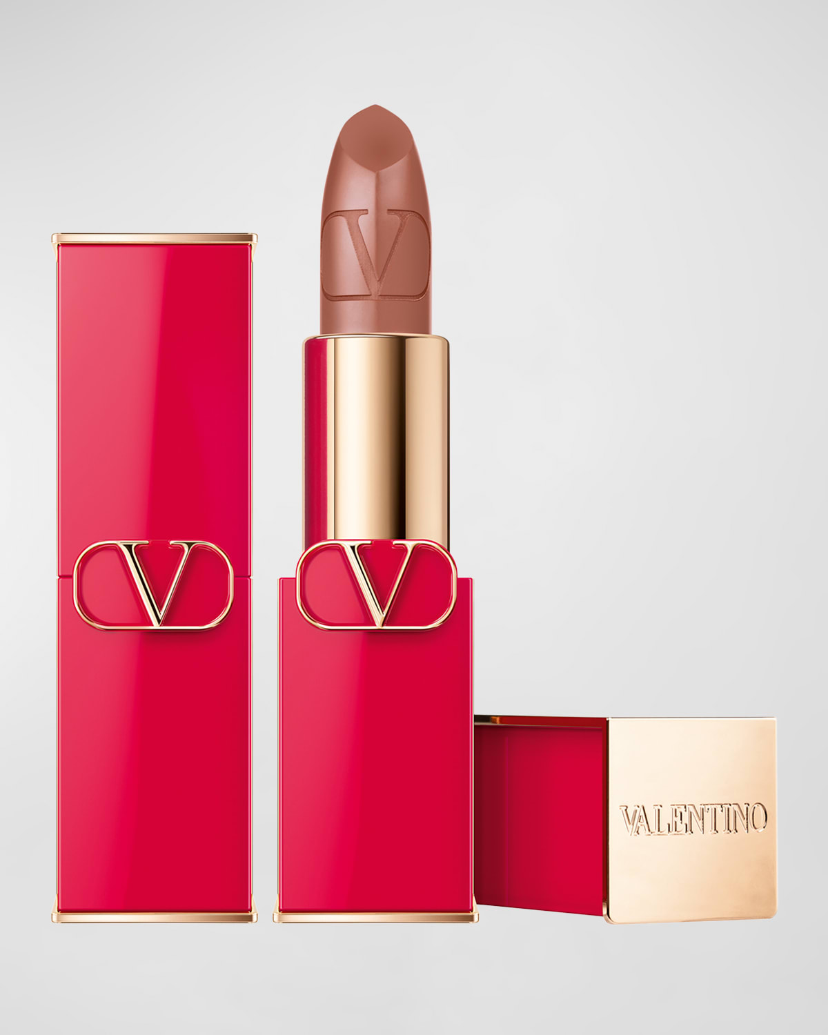 Shop Valentino Rosso Satin  Lipstick In 190r
