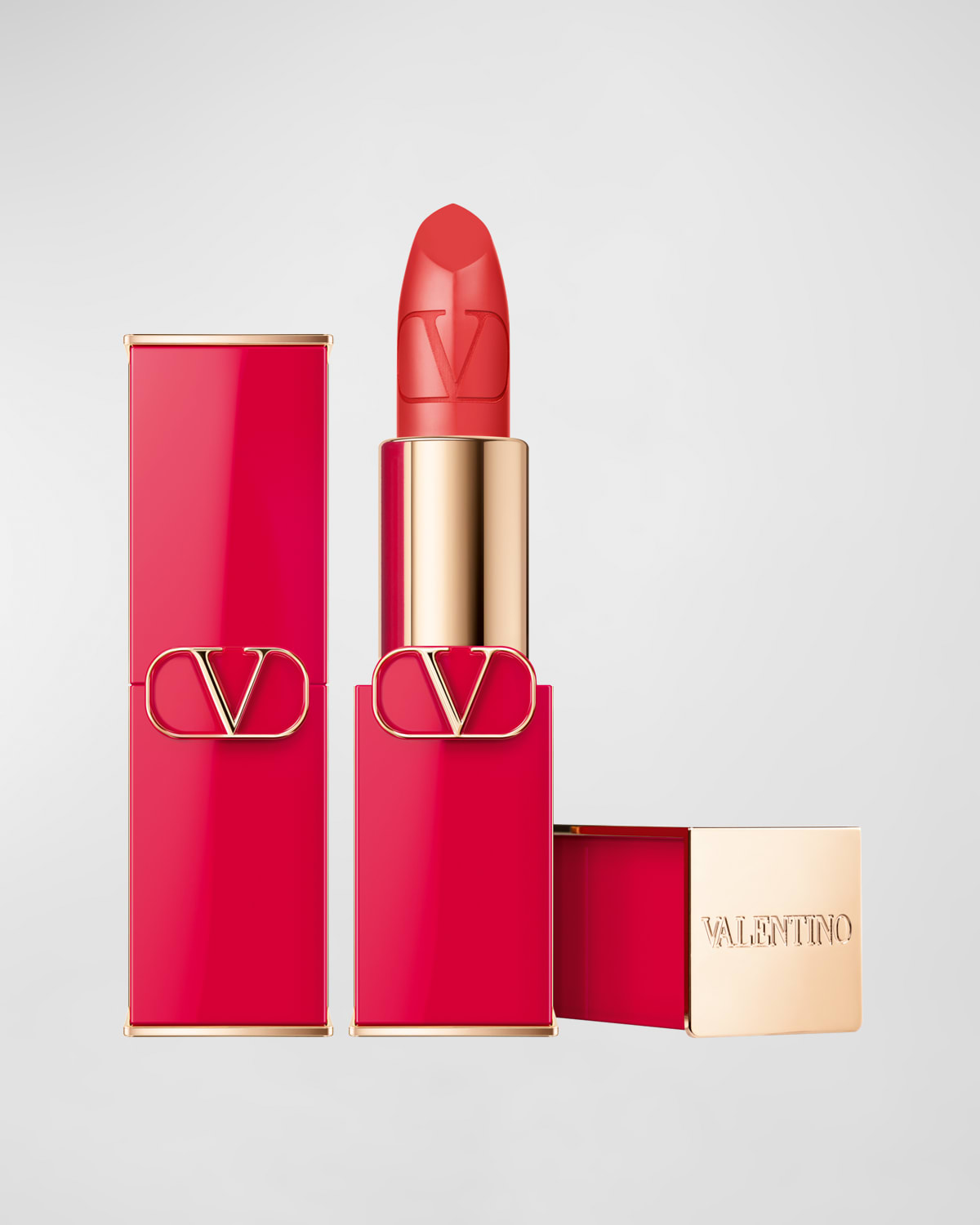Shop Valentino Rosso Satin  Lipstick In 400r