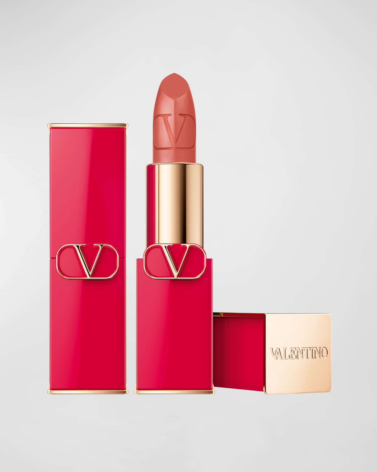 Shop Valentino Rosso Satin  Lipstick In 106a