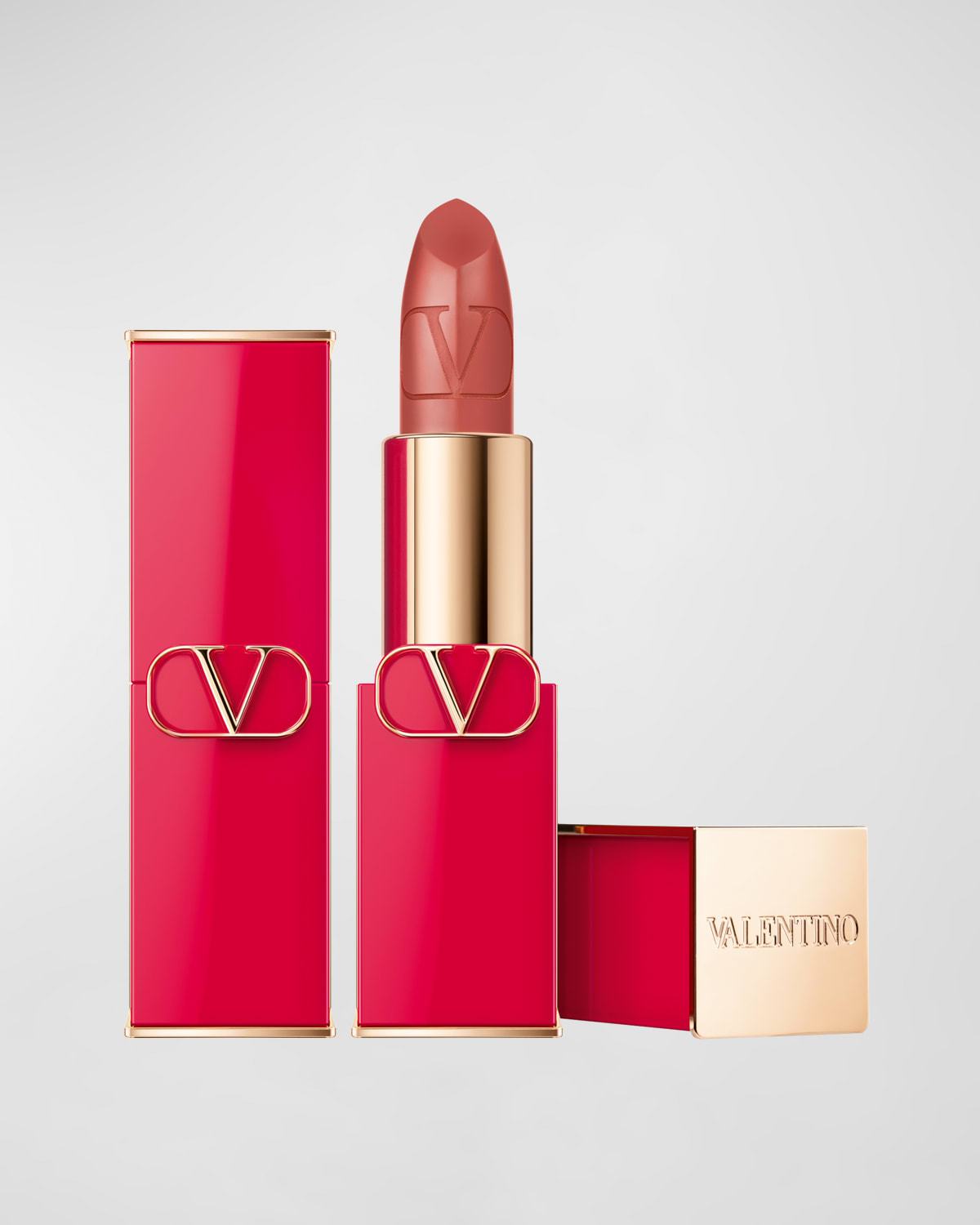 Shop Valentino Rosso Satin  Lipstick In 100r