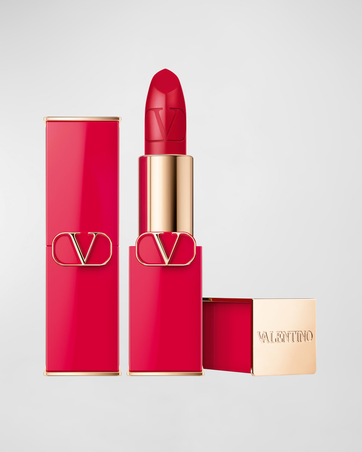 Shop Valentino Rosso Satin  Lipstick In 22r