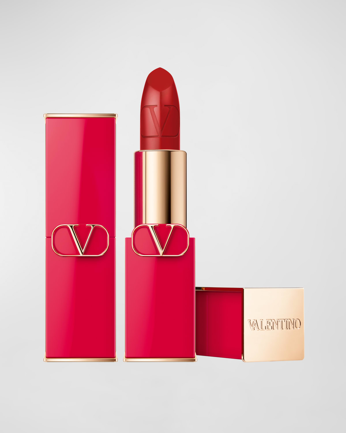 Shop Valentino Rosso Satin  Lipstick In 217a