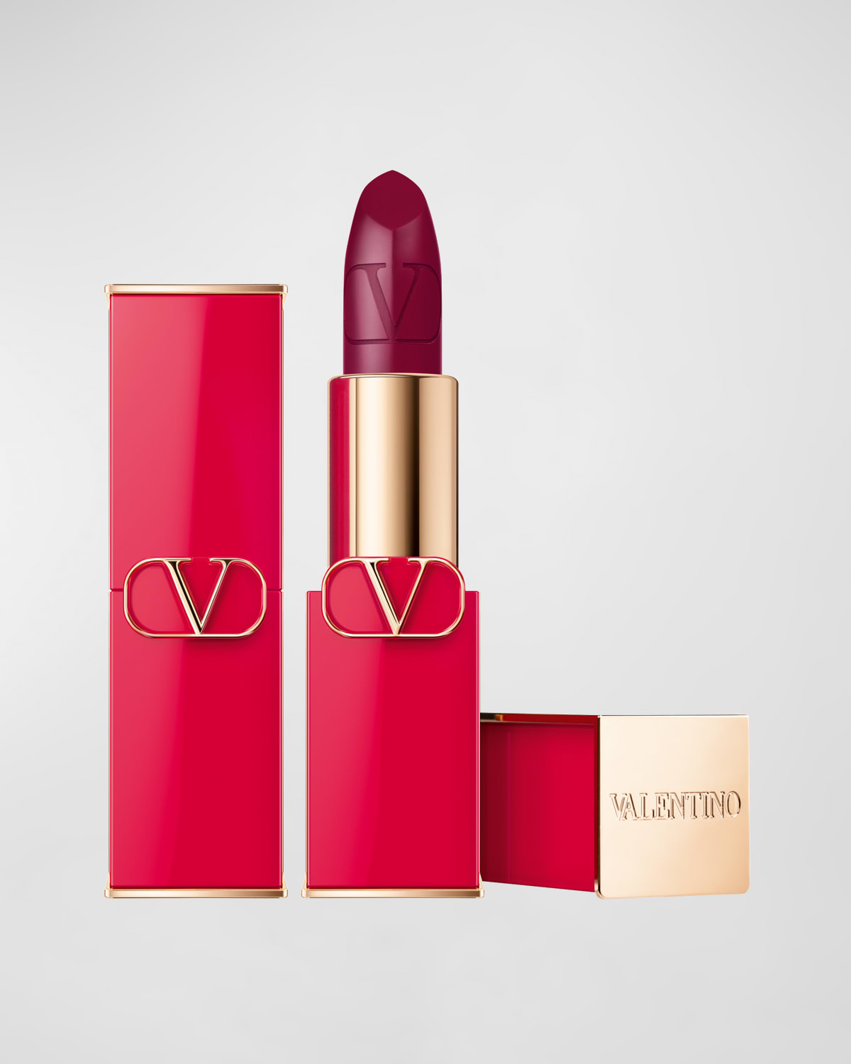 Shop Valentino Rosso Satin  Lipstick In 501r