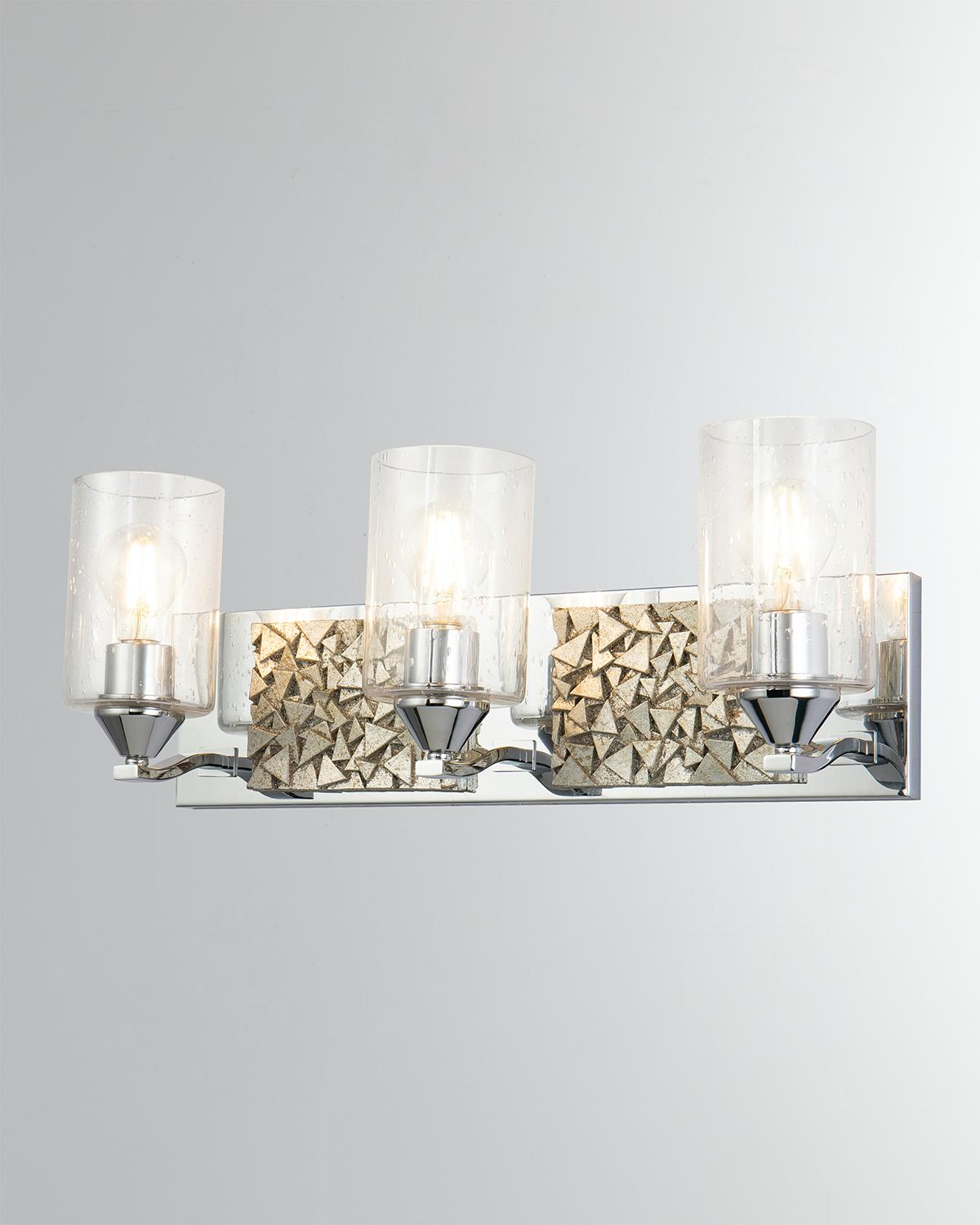 Lucas + Mckearn Bocage 3-light Bath Vanity Light In Silver